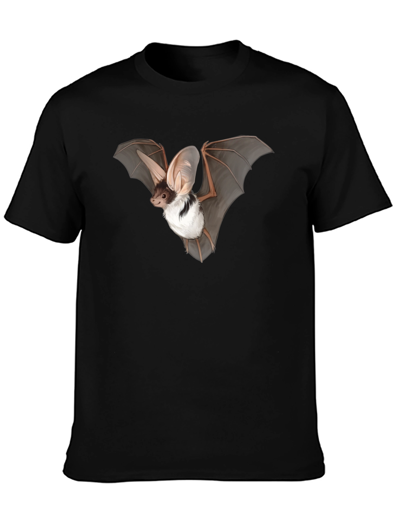 Black Bat Graphic Tee - Black Unisex T-Shirt view 3