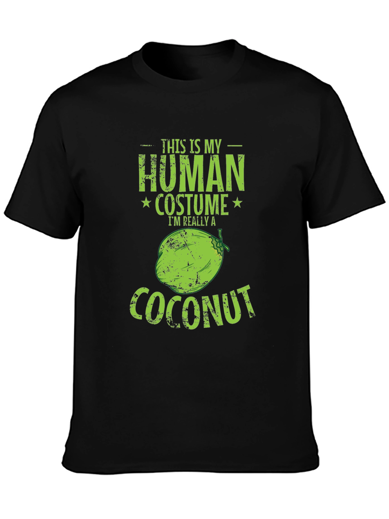 Black Human Costume Coconut Graphic Tee view 3