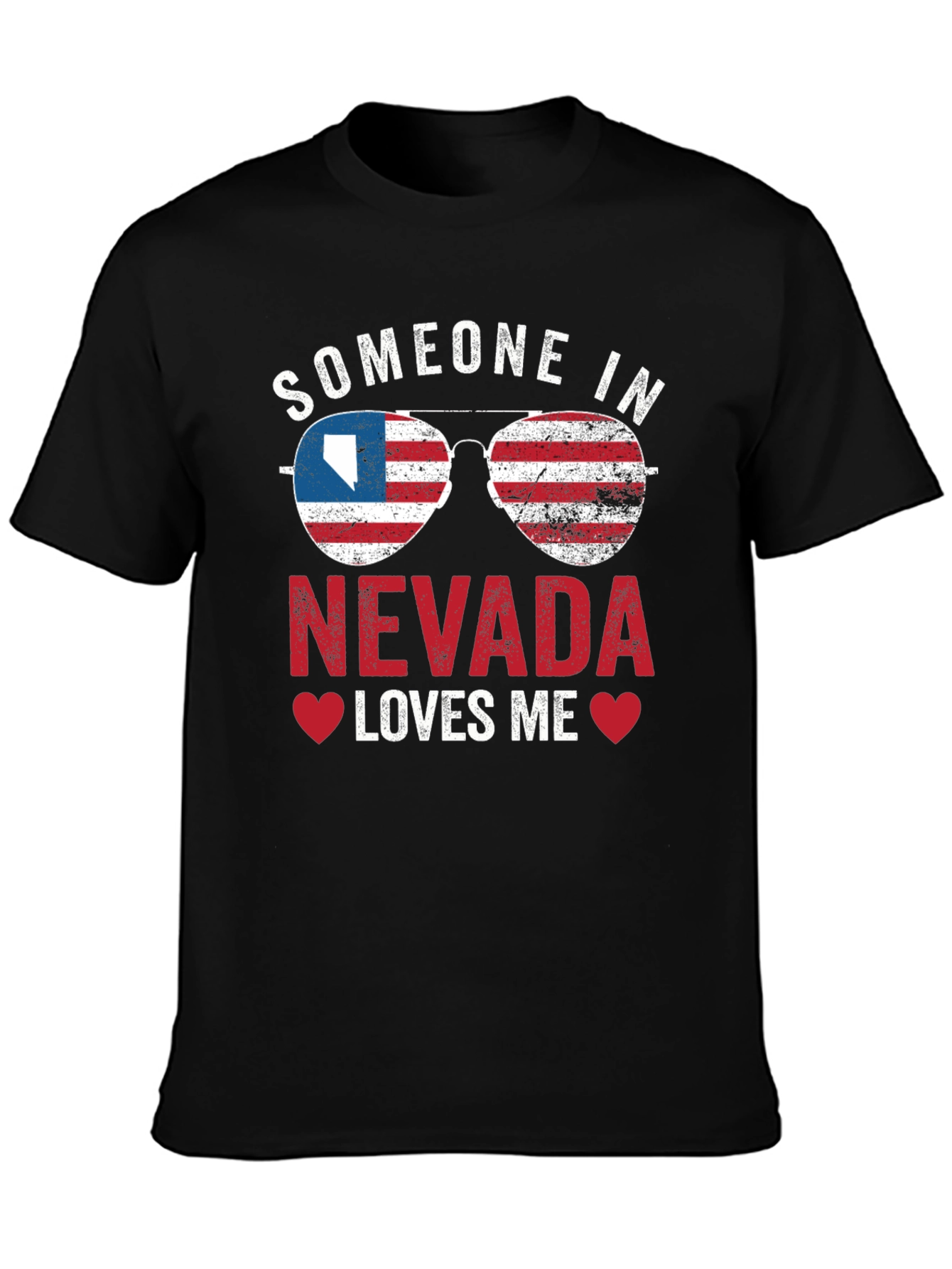 Black Nevada Loves Me Graphic T-Shirt view 3