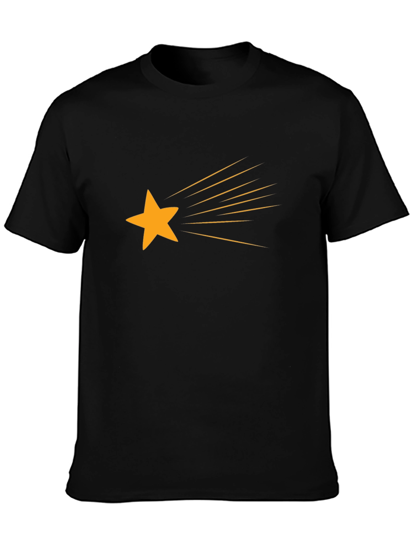Black Shooting Star Graphic Tee - Black view 3