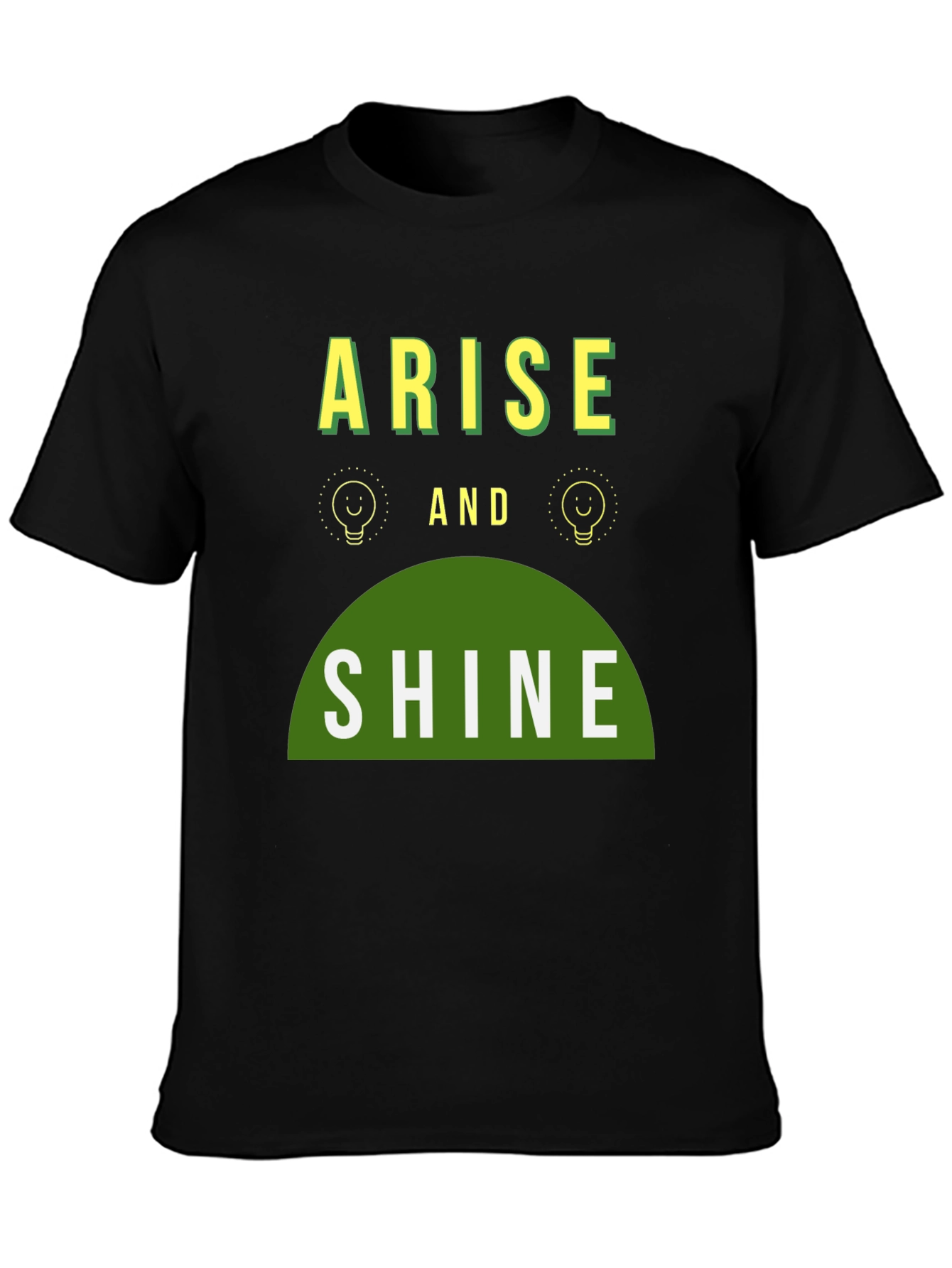 Black Arise and Shine Graphic Tee - Black Cotton Blend view 3
