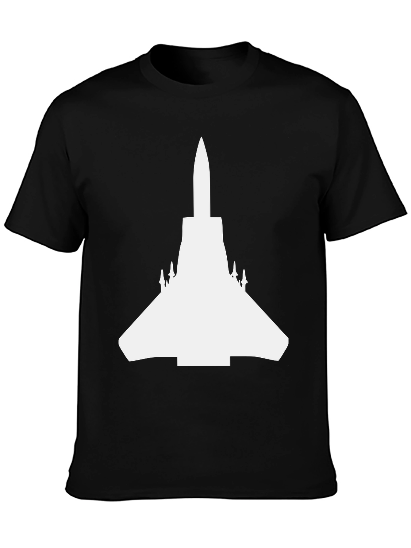 Black Fighter Jet Graphic Tee - Classic Black view 3