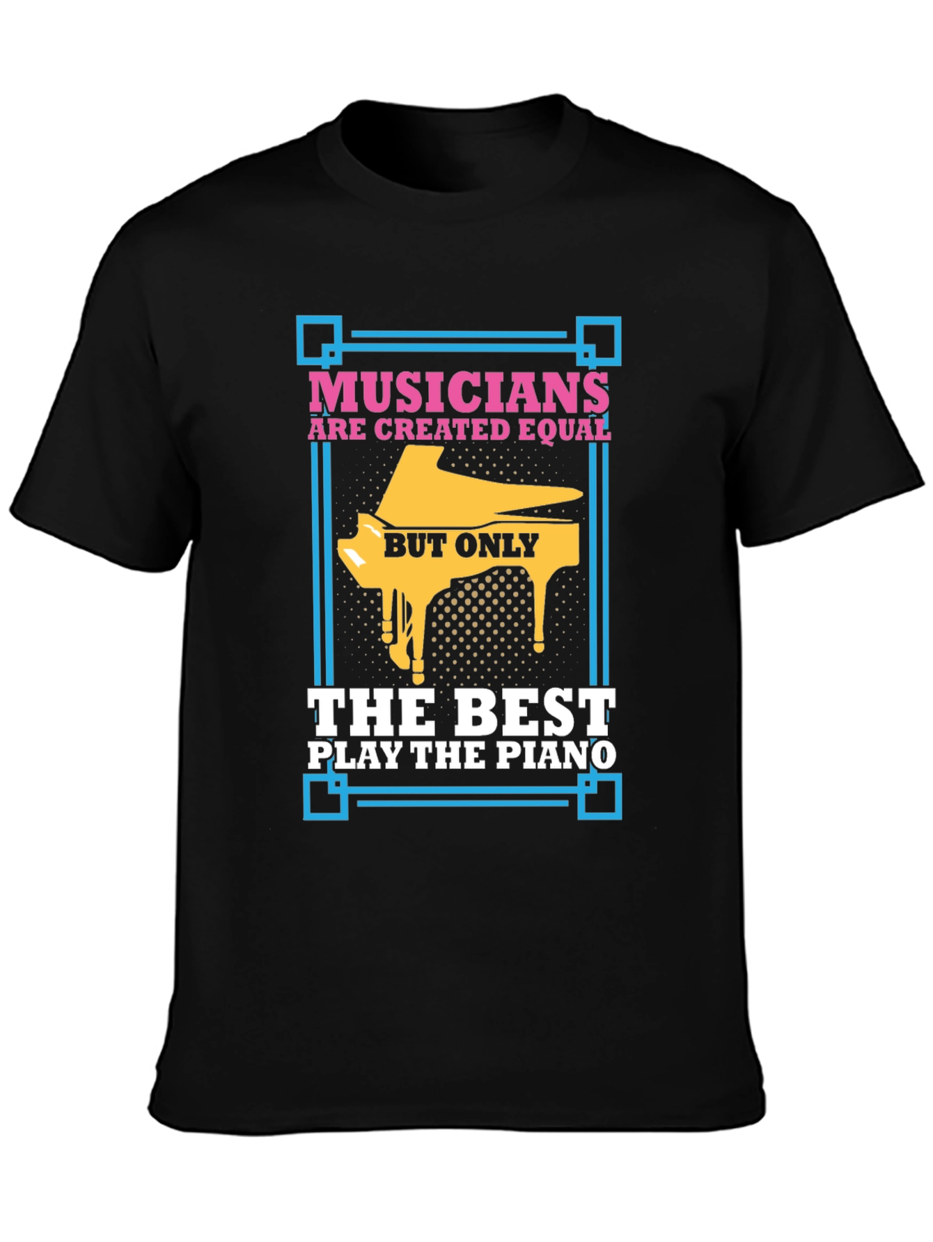 Black Musician's Piano T-Shirt view 3