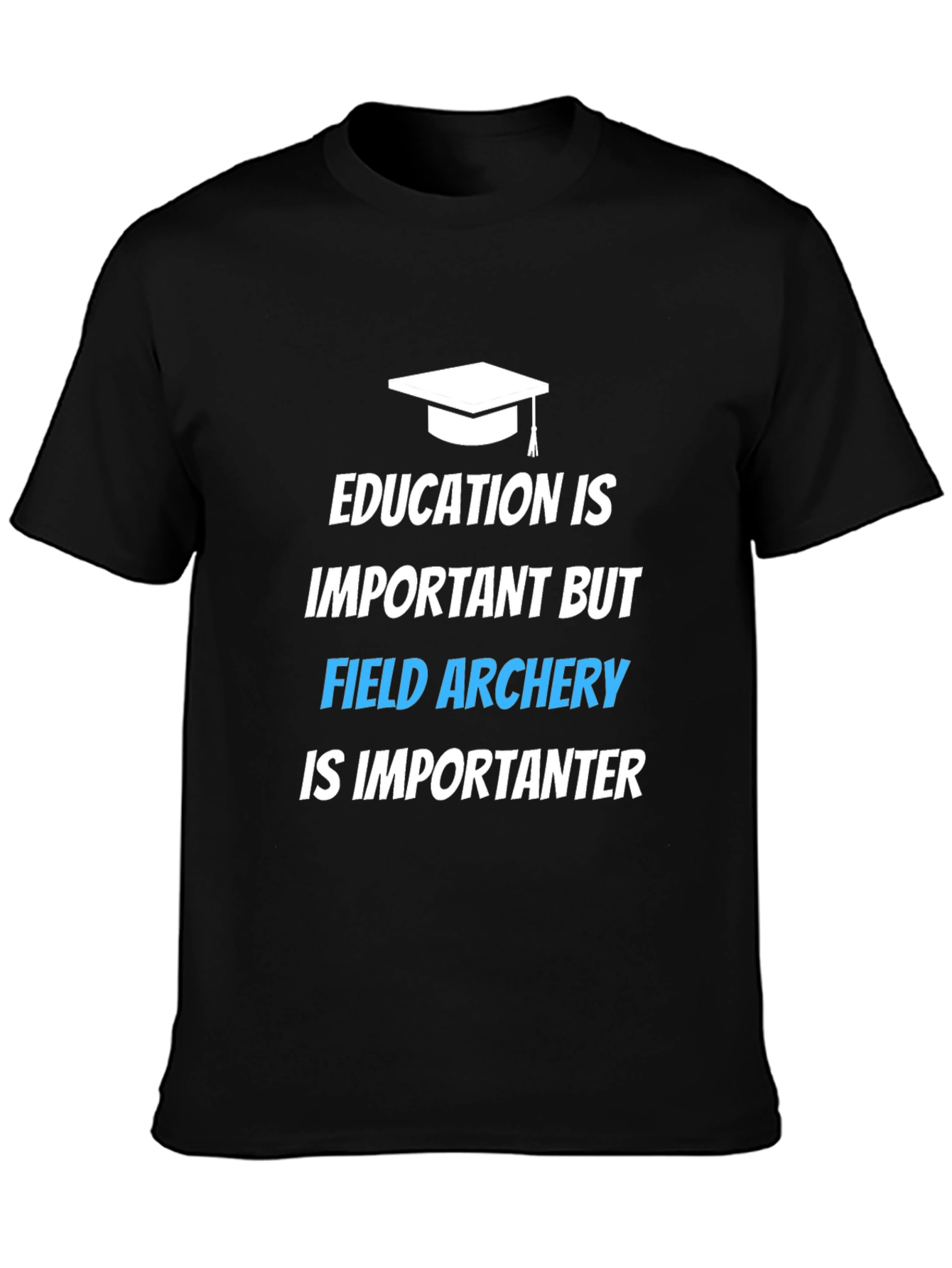 Black Field Archery T-Shirt: Education Is Important view 3