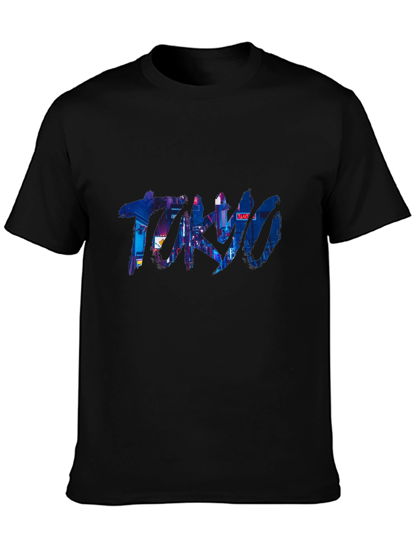 Black Tokyo Nights Graphic Tee - Urban Style view 3