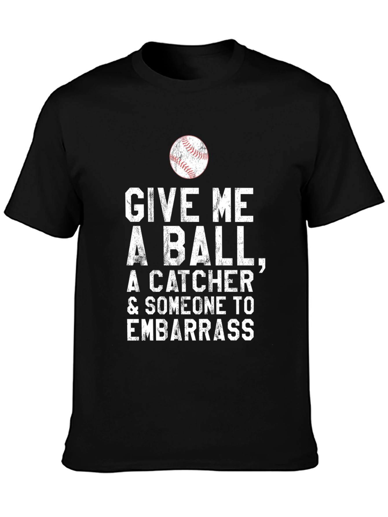 Black Give Me a Ball Graphic Tee view 3