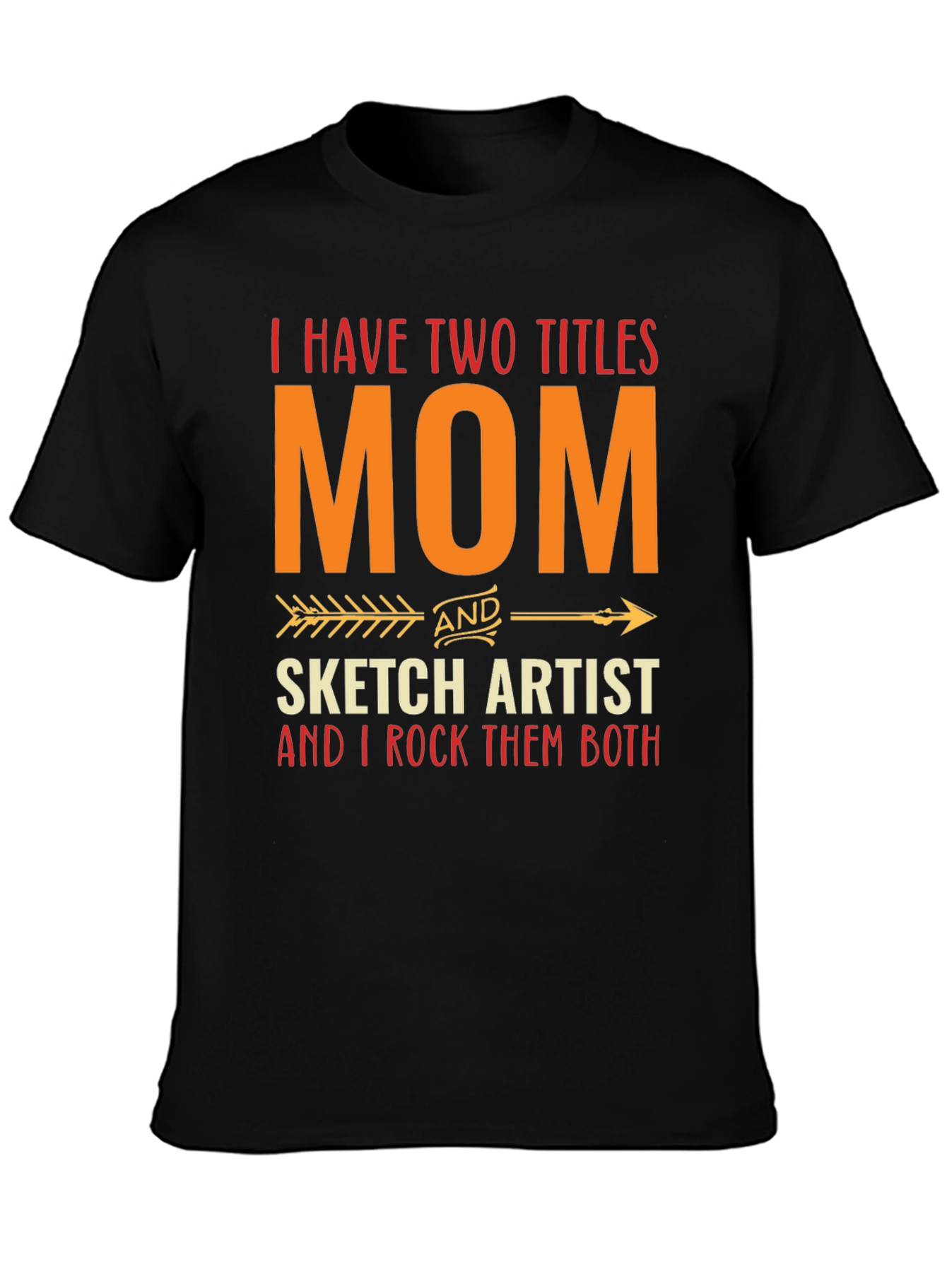 Black Mom and Sketch Artist Graphic T-Shirt view 3