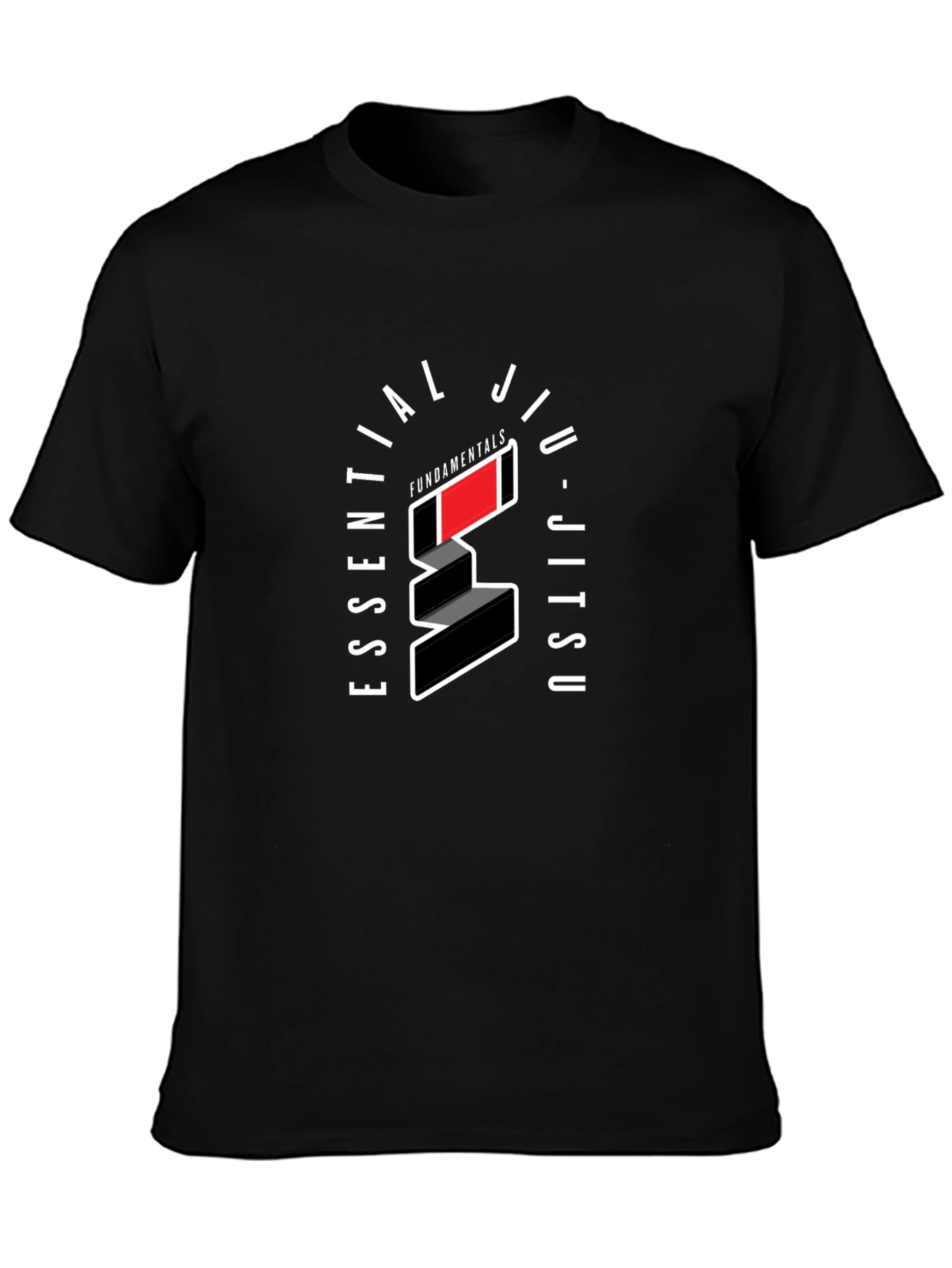 Black Essential Jiu-Jitsu Fundamentals Graphic T-Shirt view 3