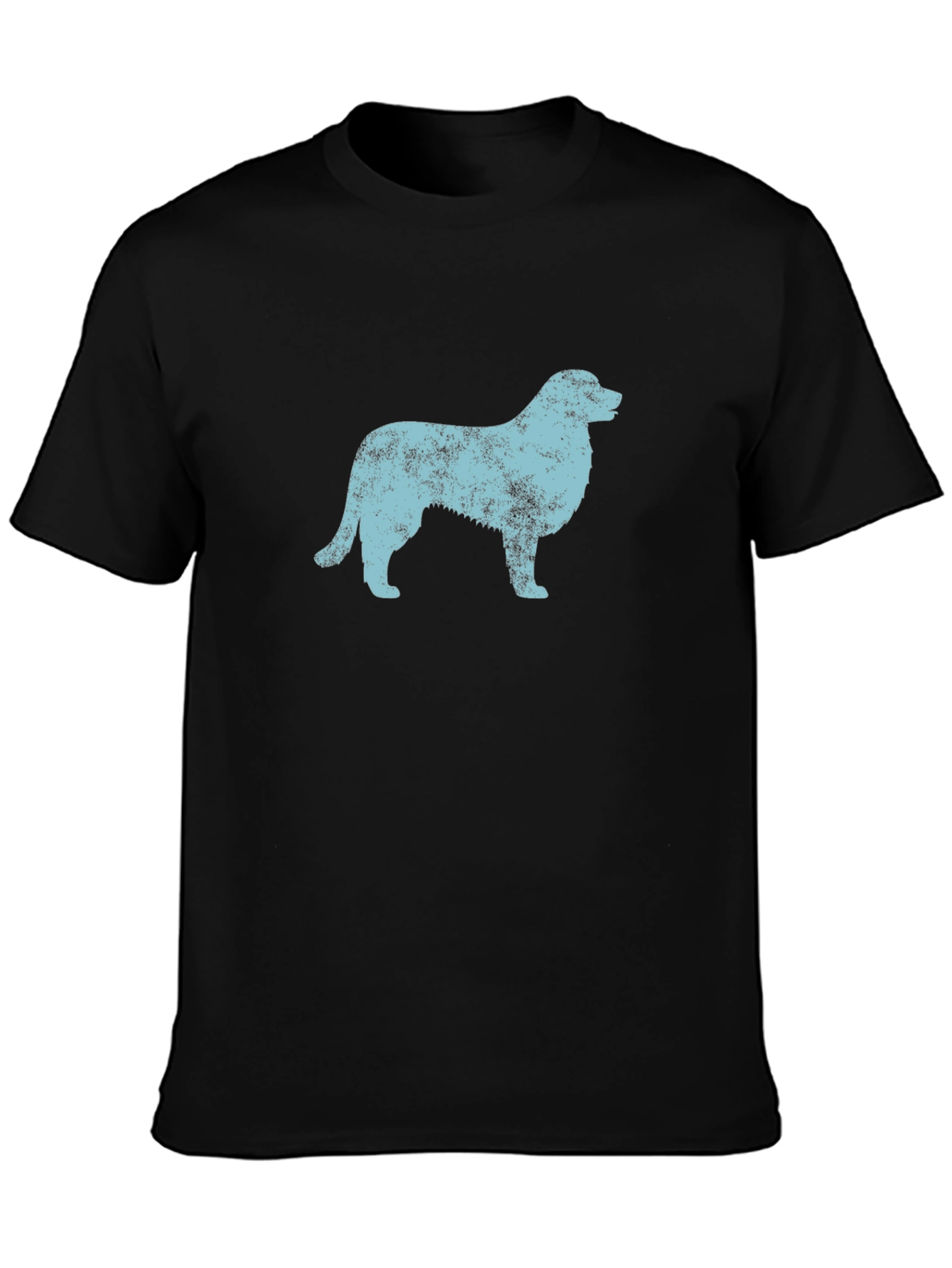 Black Dog Silhouette Graphic Black T-Shirt view 3