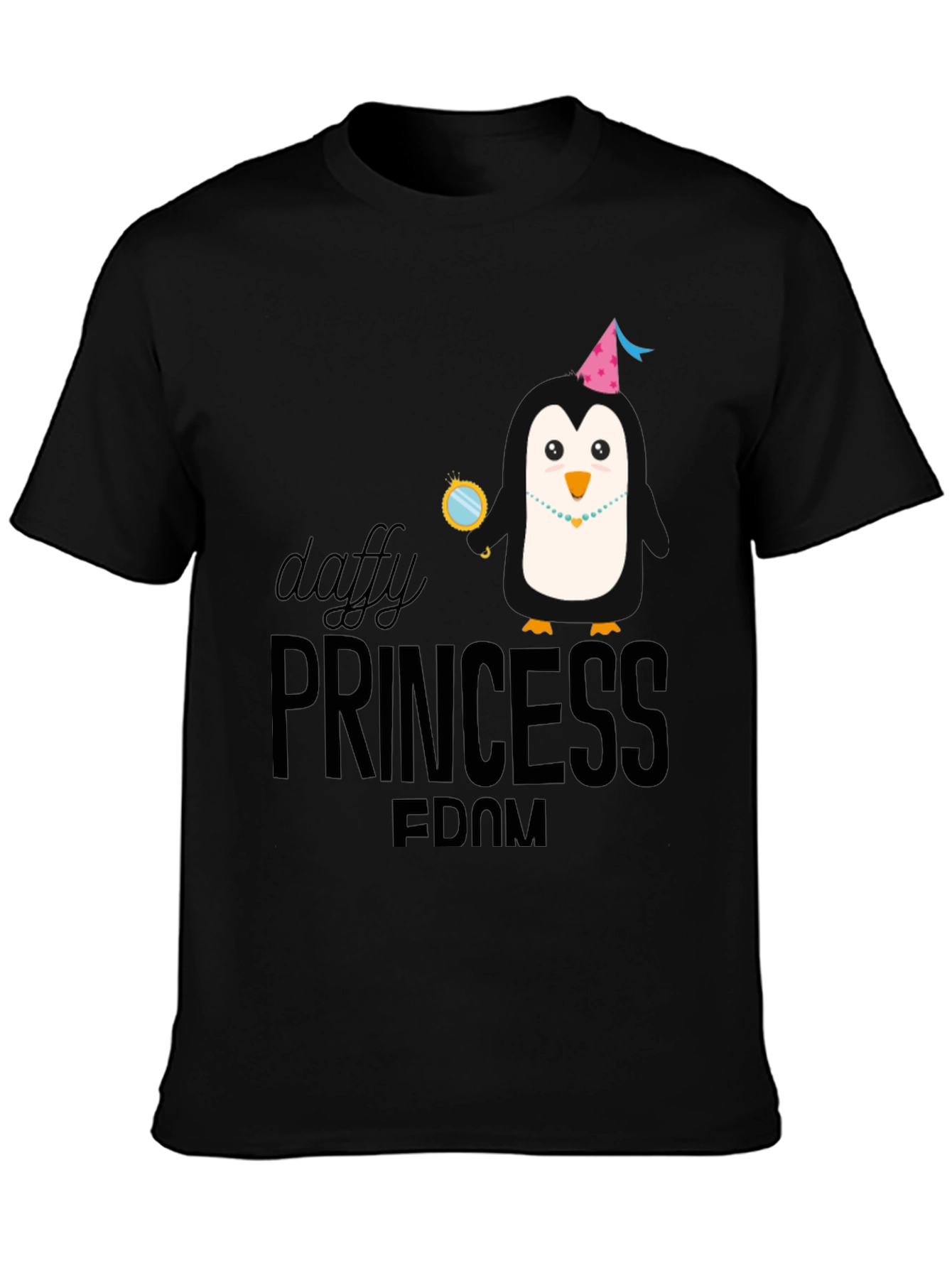 Black Daffy Princess Dom T-Shirt - Black Graphic Tee view 3