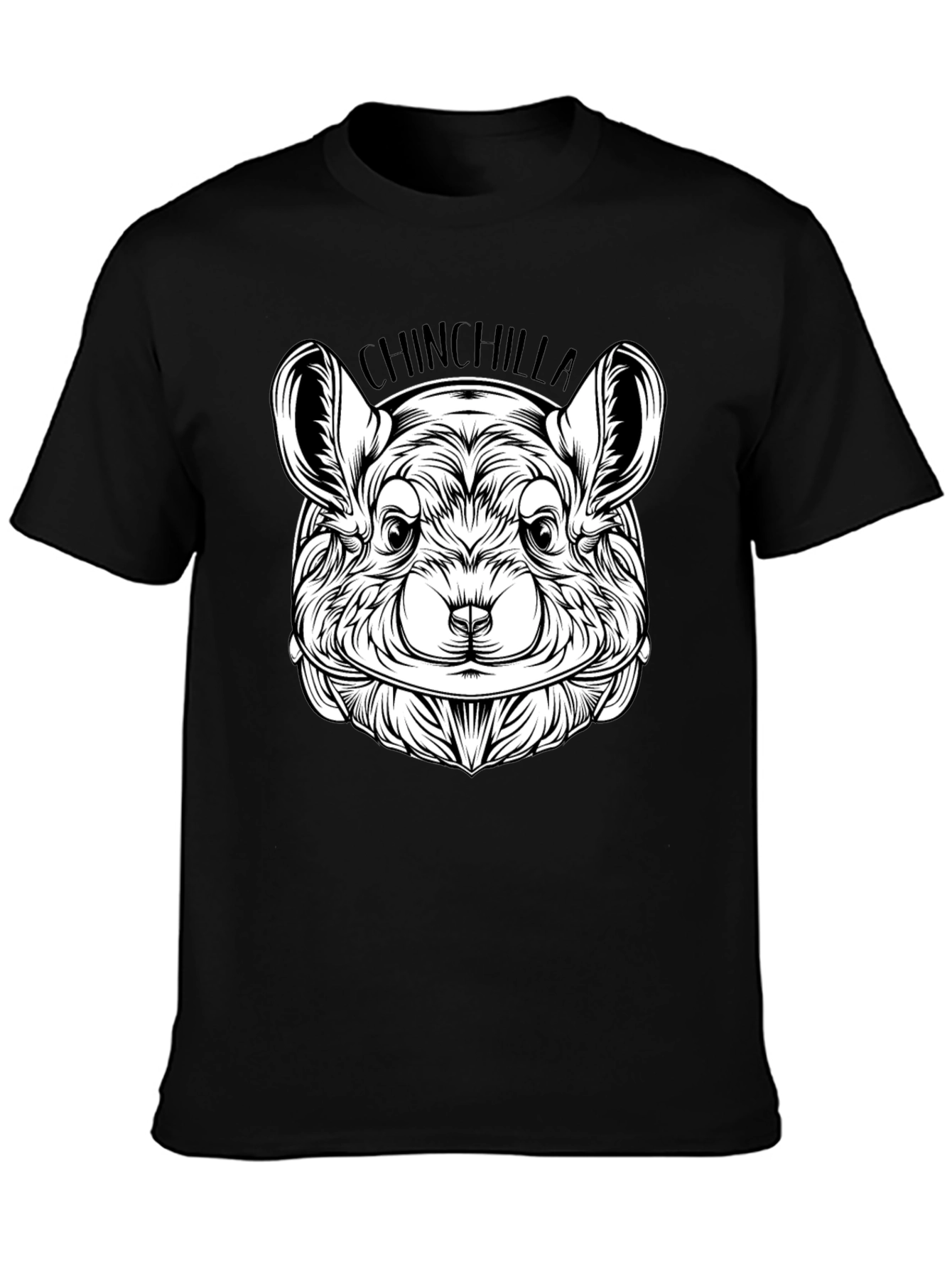 Black Chinchilla Graphic Tee - Black Cotton Comfort view 3