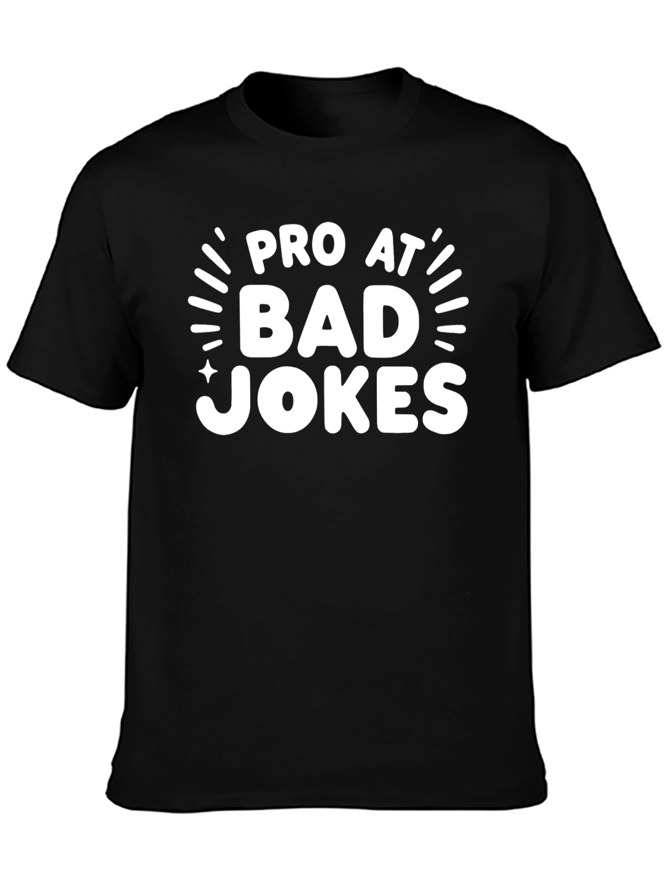 Black Pro At Bad Jokes Graphic T-Shirt - Funny Tee view 3