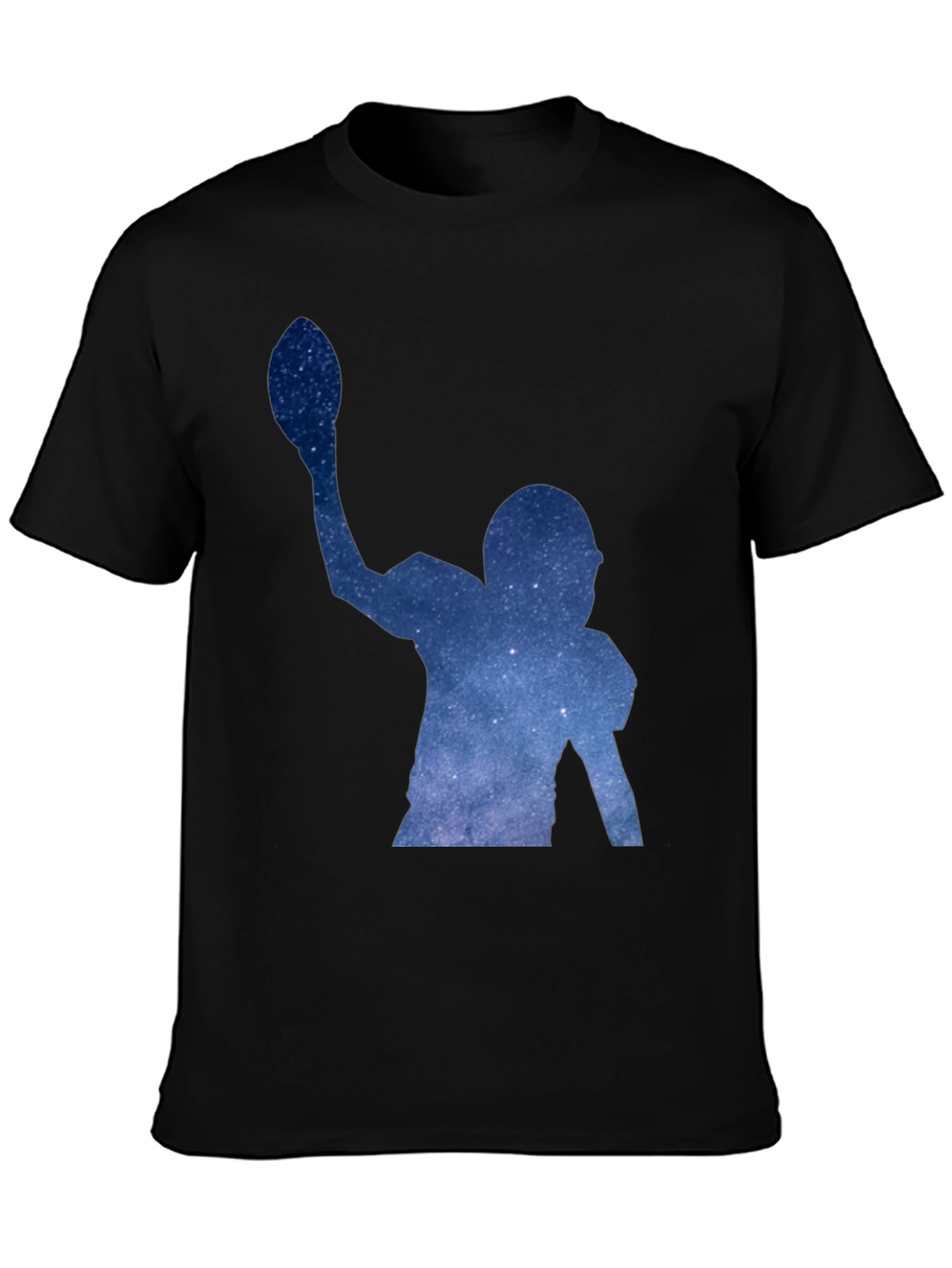Black Football Starry Night T-Shirt view 3