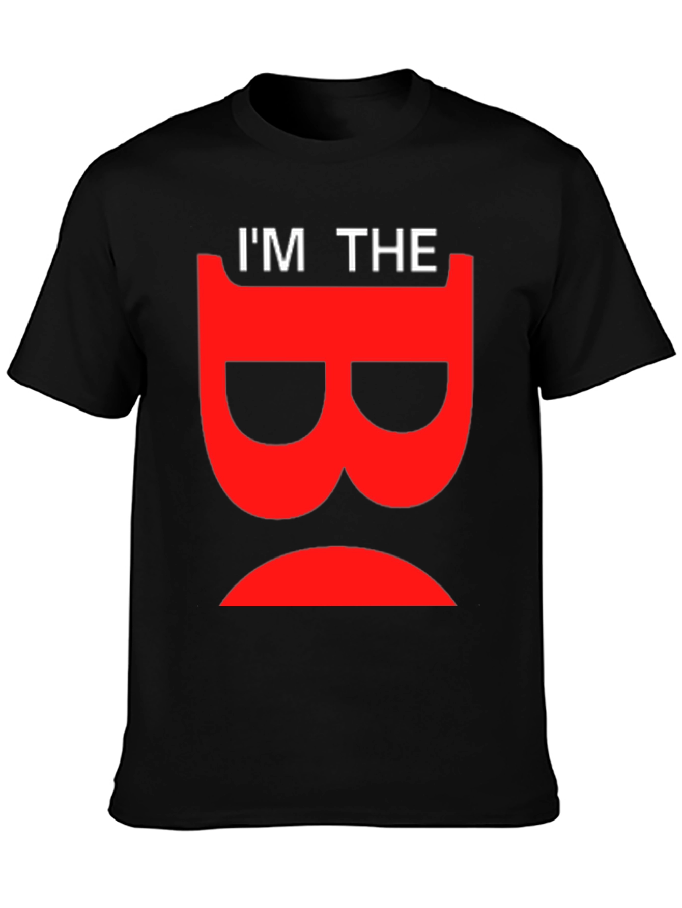 Black I'm The B Black T-Shirt Funny Letter Graphic Tee view 3
