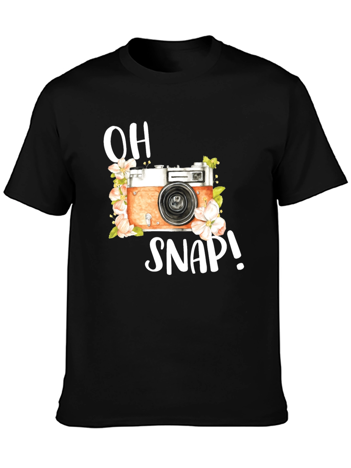 Black Retro Camera Graphic T-Shirt - Oh Snap! view 3