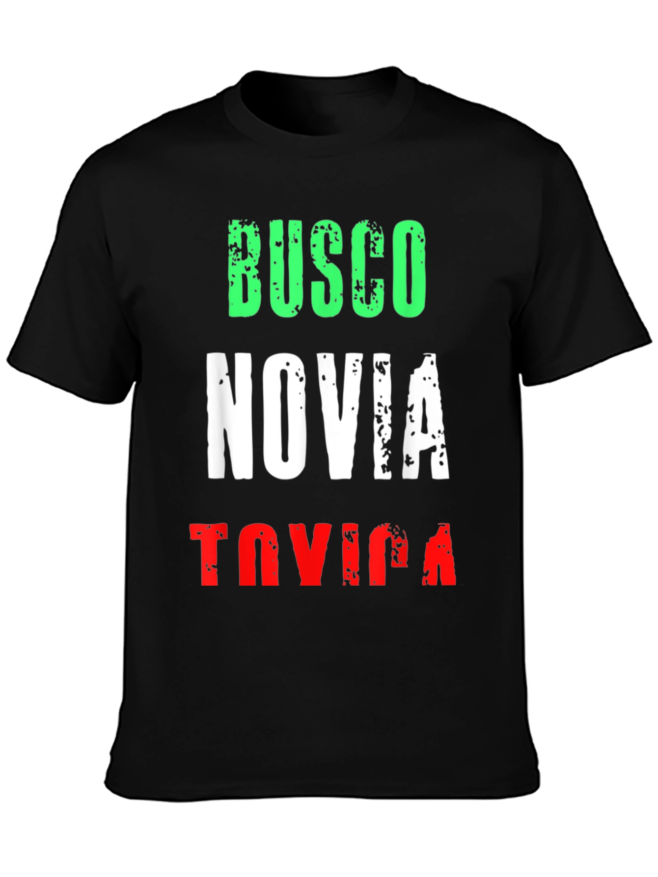 Black Funny "Busco Novia" T-Shirt - Novelty Bachelor Tee view 3