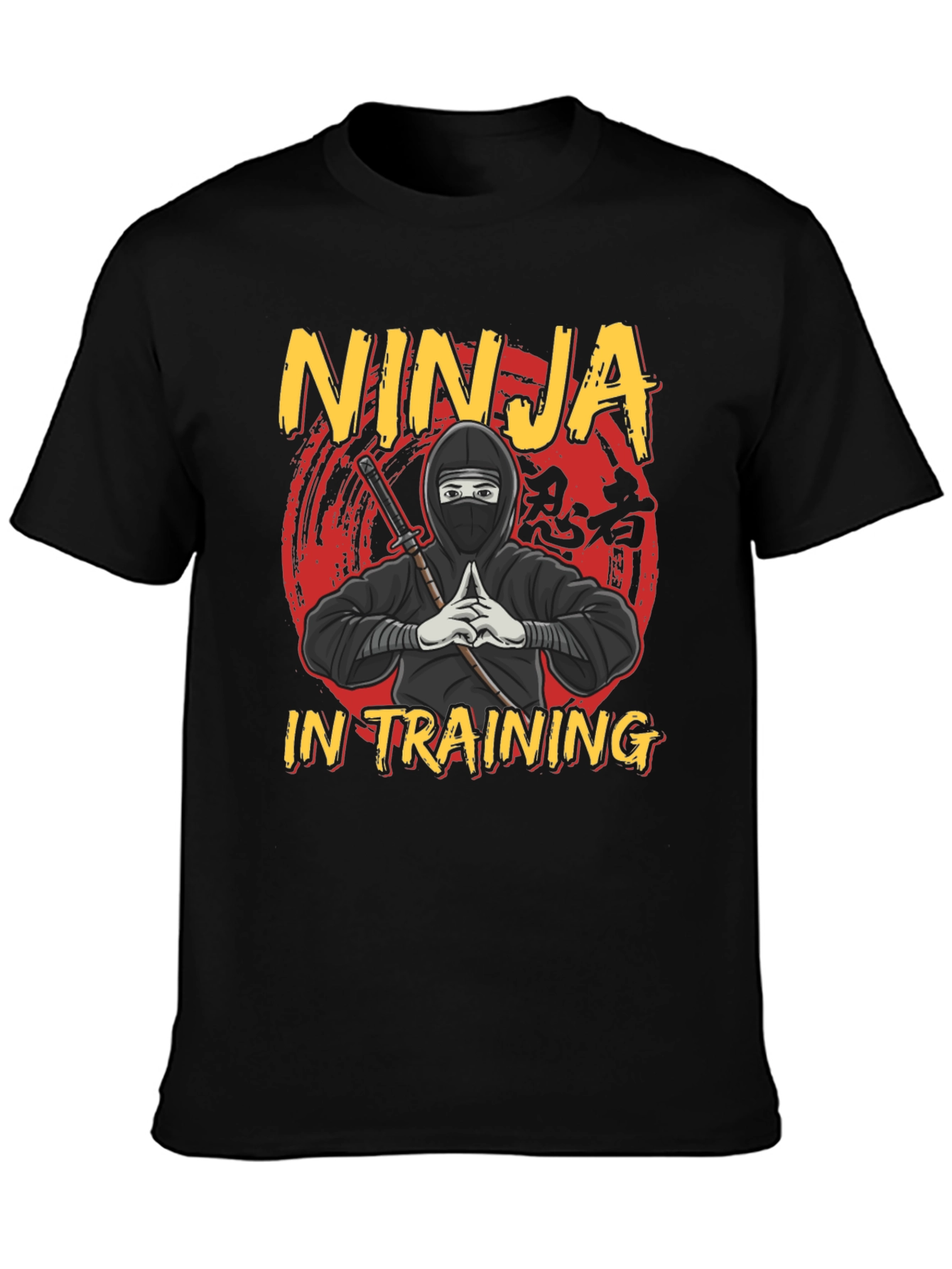 Black Ninja In Training Graphic T-Shirt view 3