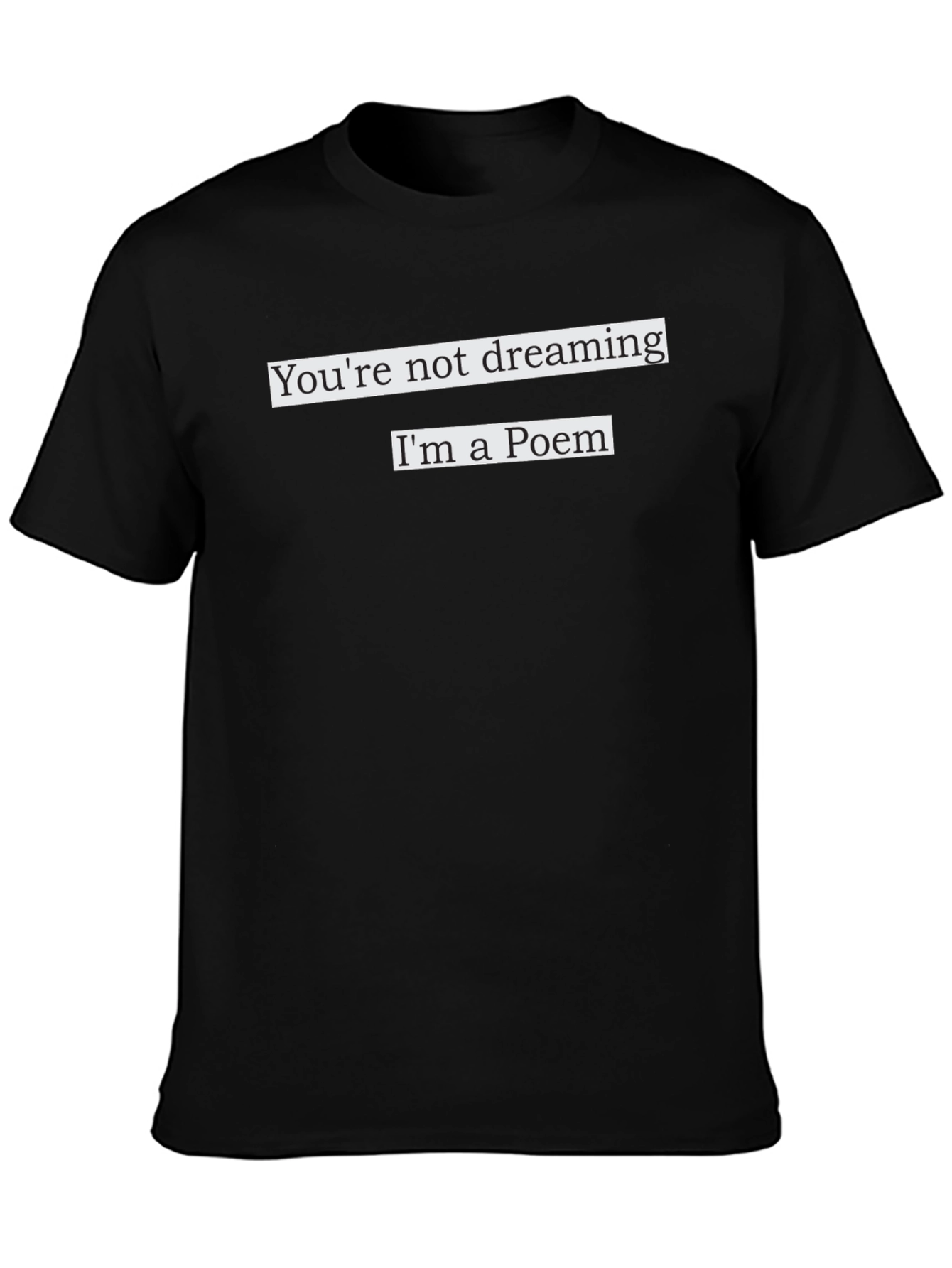Black Poem Graphic T-Shirt view 3