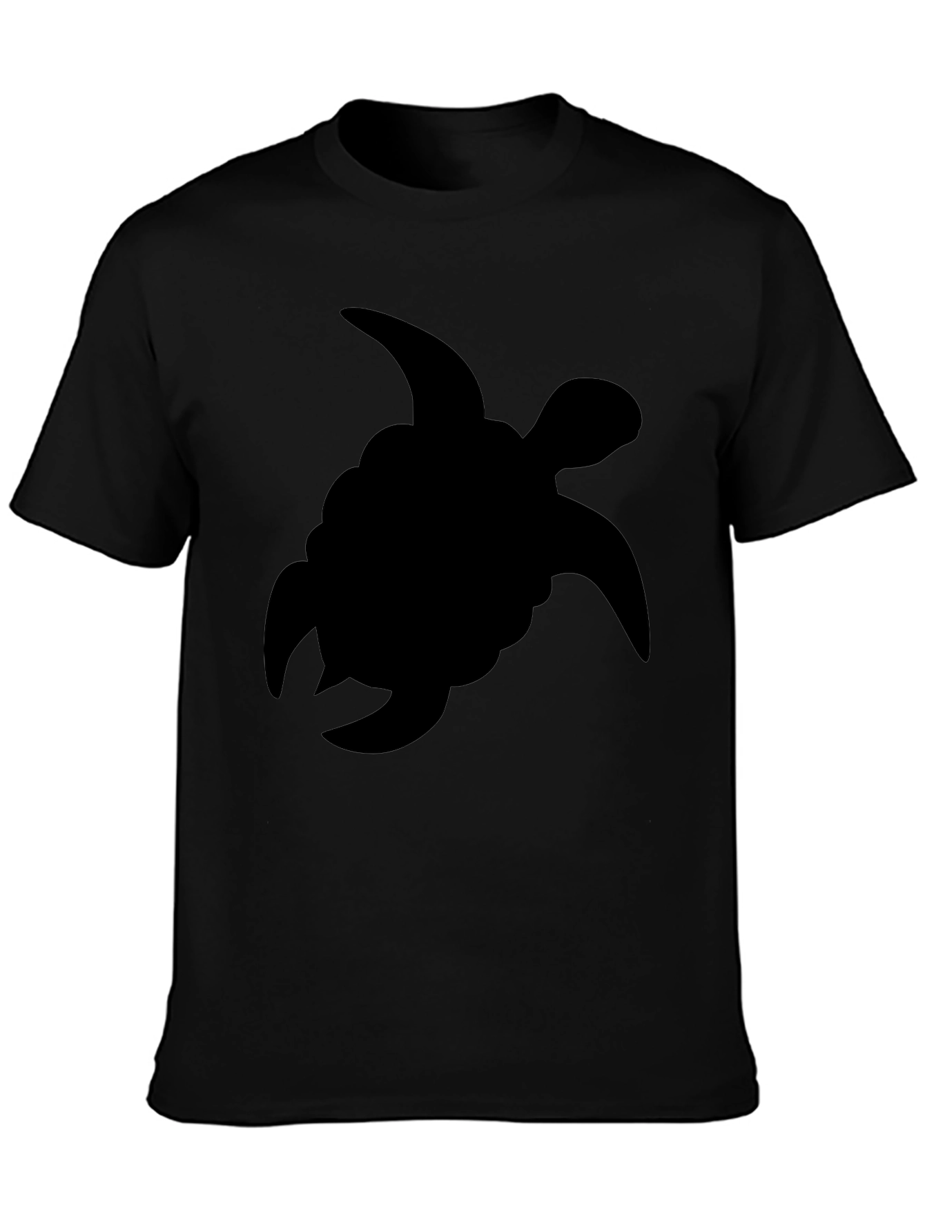 Black Black Turtle Silhouette T-Shirt - Casual Style view 3