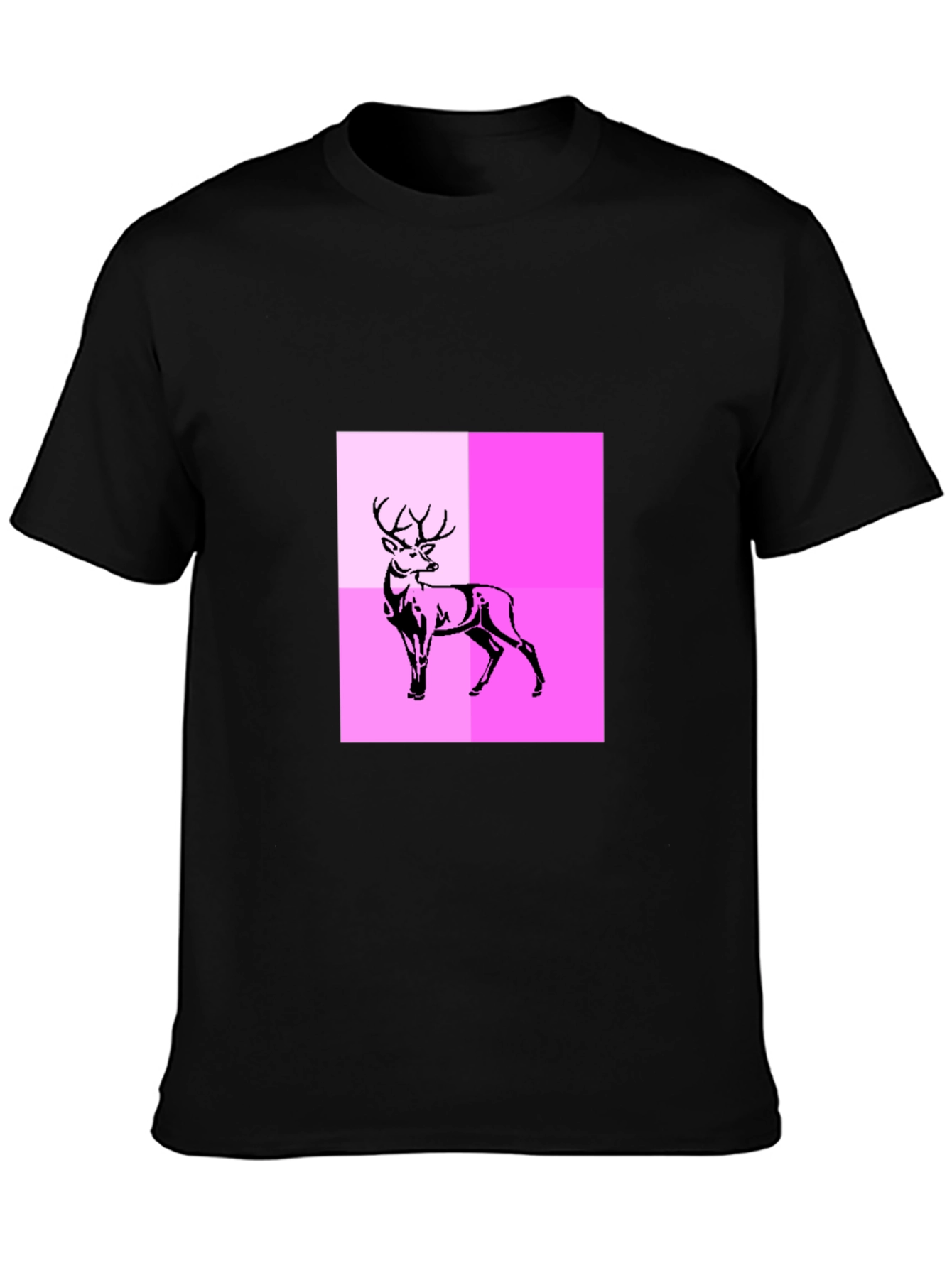 Black Deer Graphic Tee - Modern Abstract Design view 3
