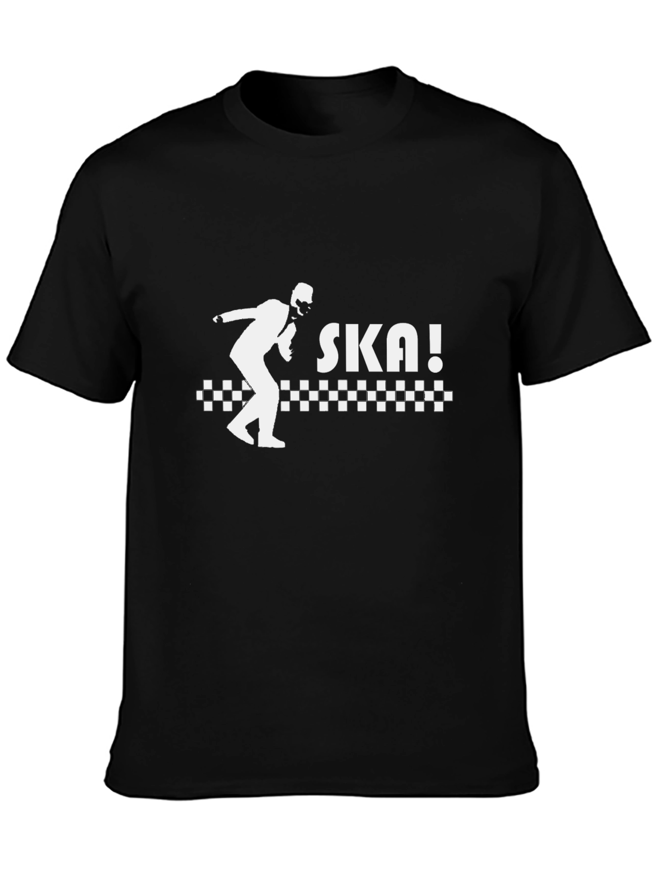 Black Ska Style Men's Black Graphic Tee view 3