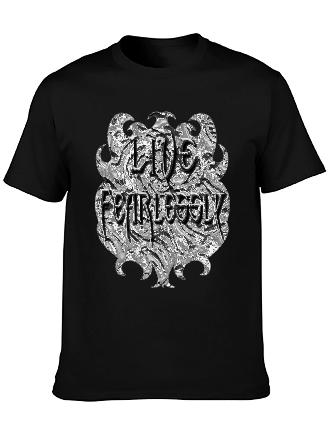 Black Live Fearlessly Graphic T-Shirt view 3