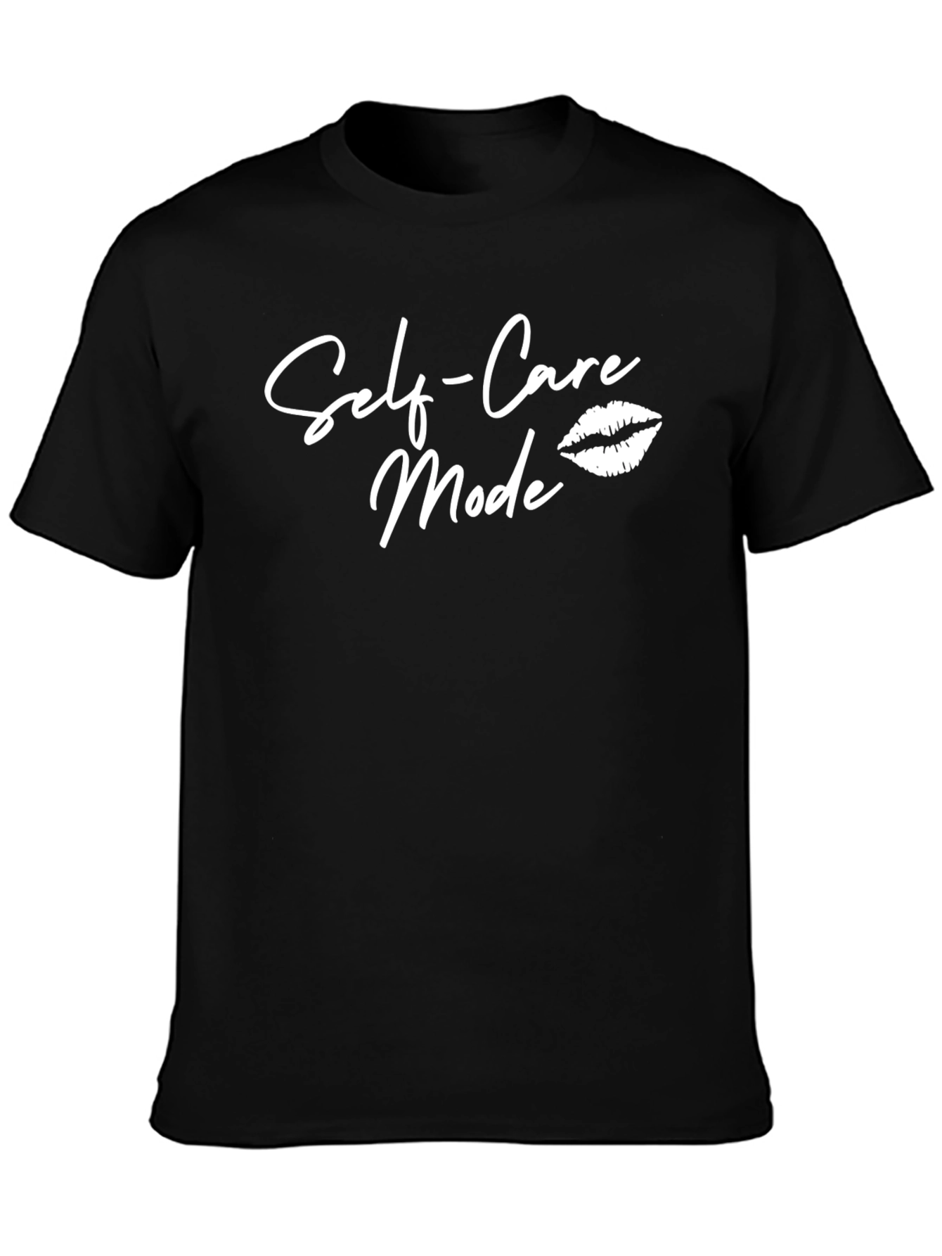 Black Self-Care Mode Graphic Tee view 3