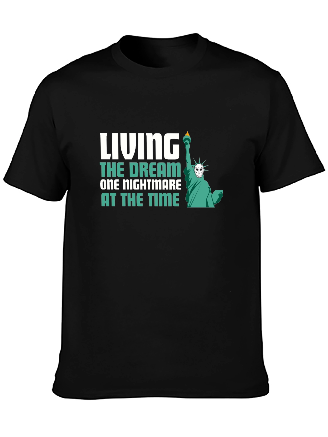 Black Living the Dream Nightmare T-Shirt view 3