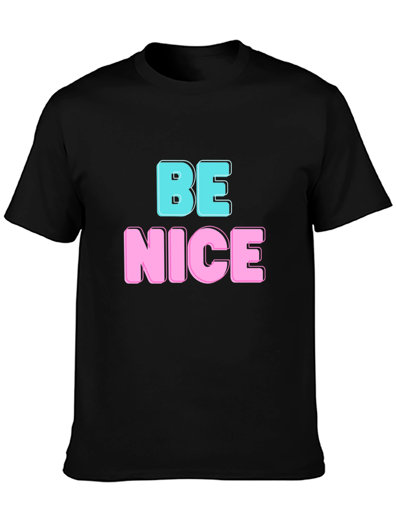Black Be Nice Graphic T-Shirt - Casual Comfort Fit view 3