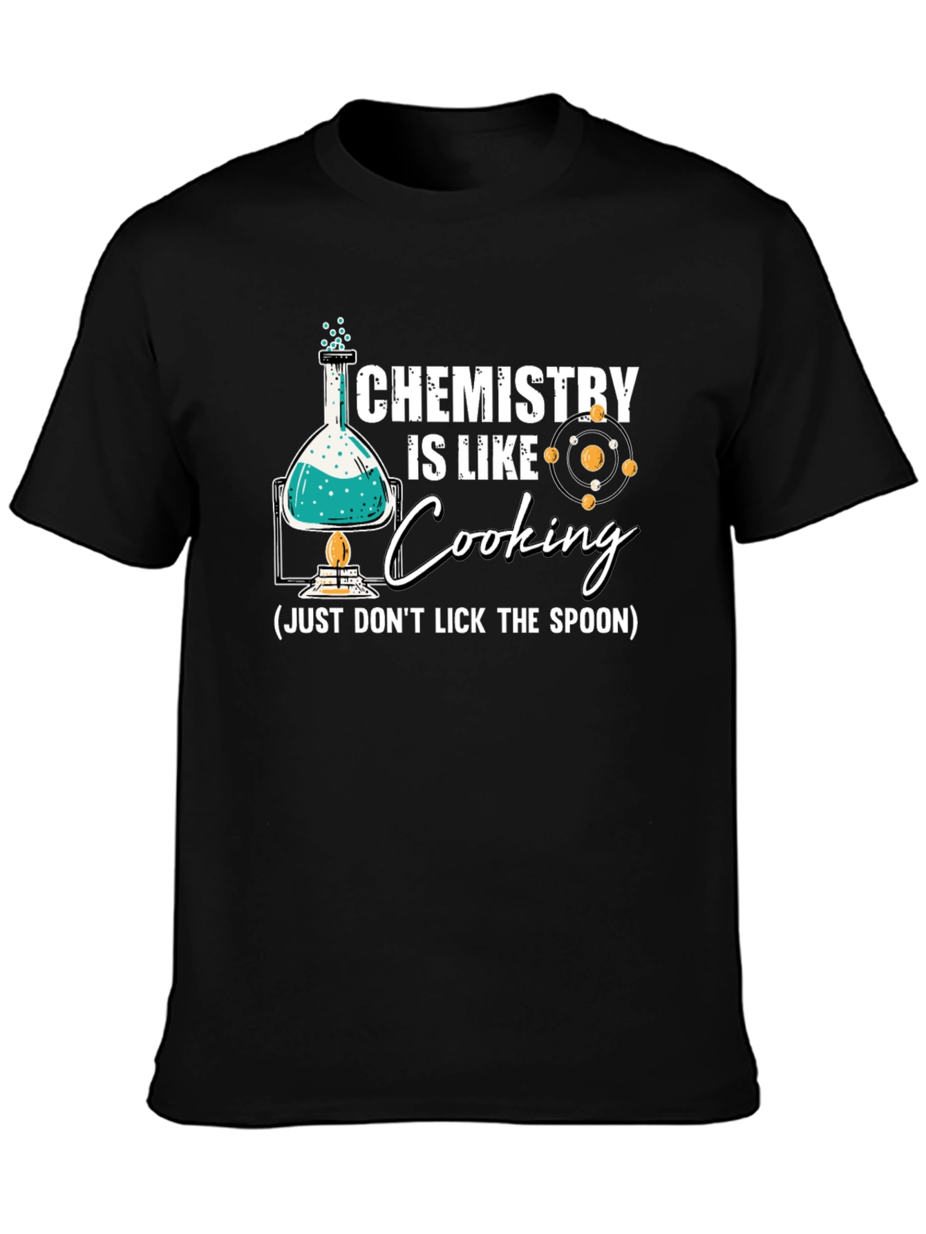 Black Chemistry is Like Cooking Funny T-Shirt view 3