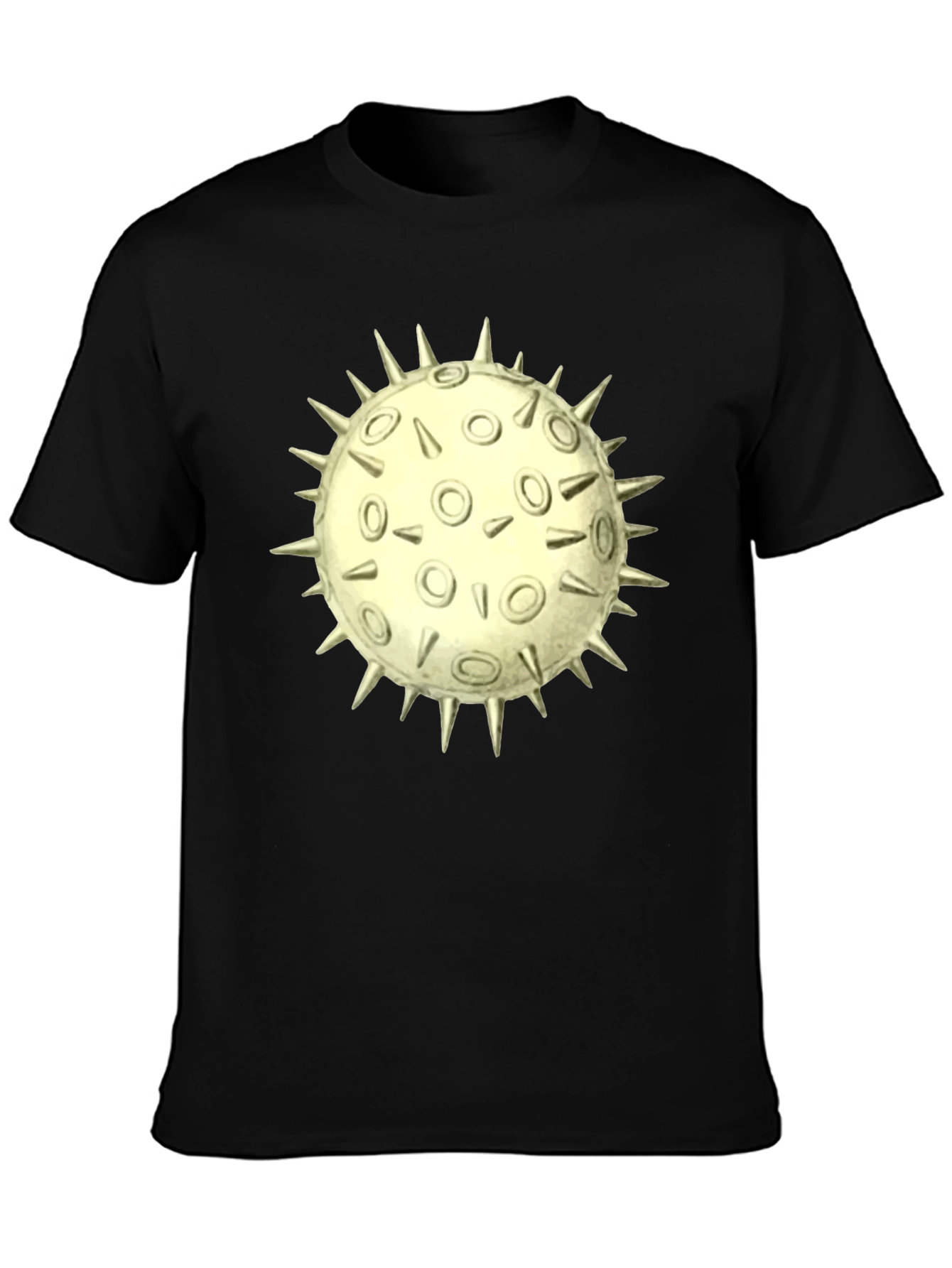 Black Spiky Orb Graphic T-Shirt view 3