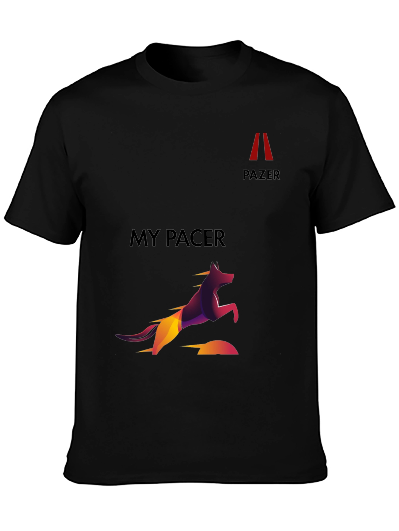 Black My Pacer Graphic Tee - Black Cotton Blend view 3
