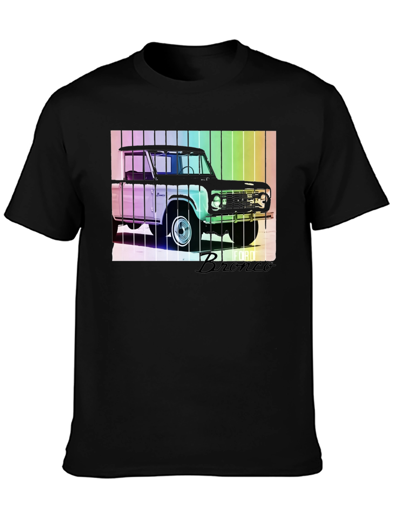 Black Retro Ford Bronco Graphic Tee view 3