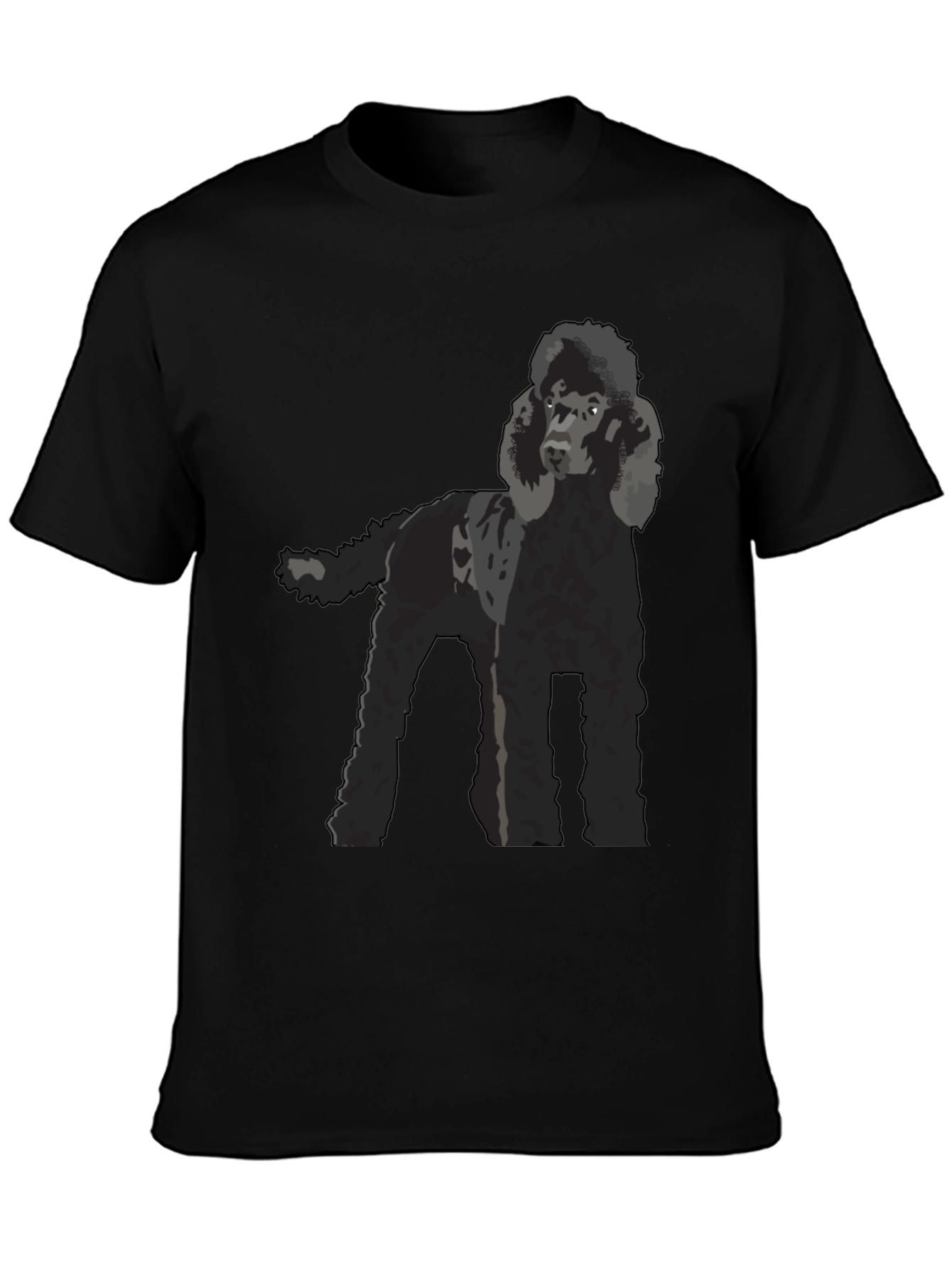 Black Poodle Graphic T-Shirt - Black Dog Lover Tee view 3