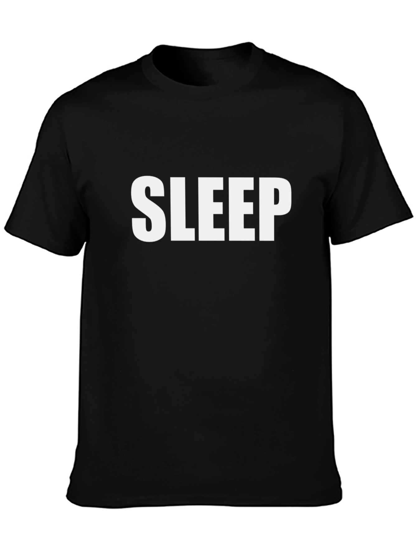 Black Sleep T-Shirt - Black Comfort Tee view 3