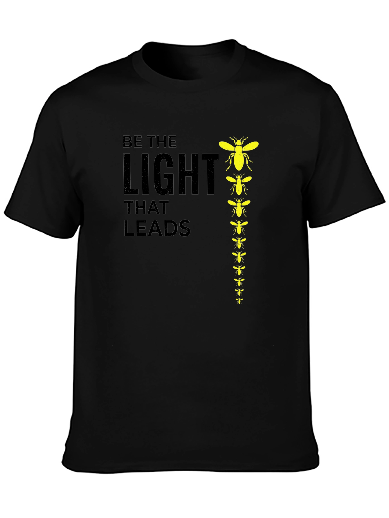 Black Be The Light That Leads Graphic Tee view 3
