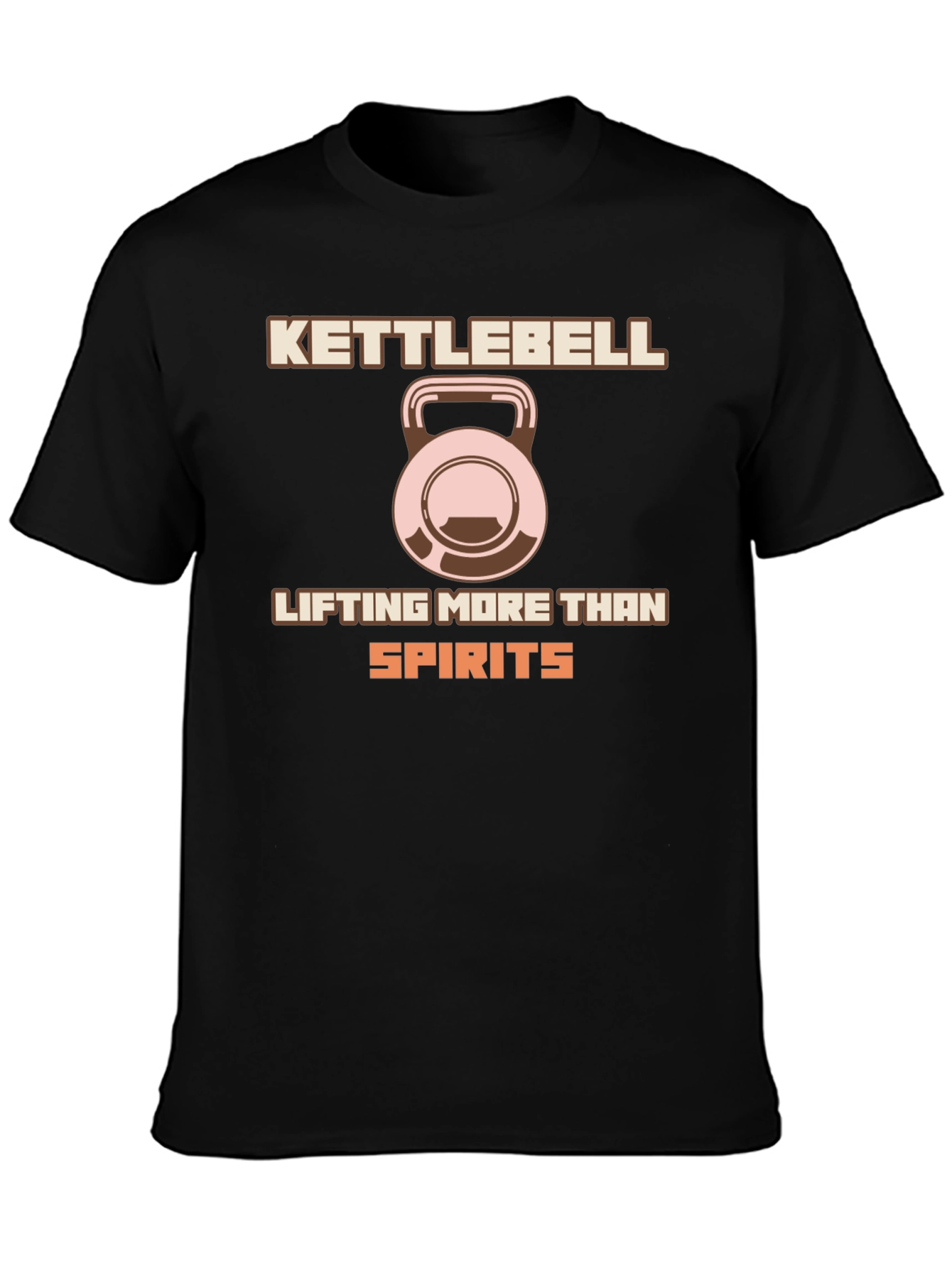 Black Kettlebell Lifting T-Shirt - Workout Motivation view 3