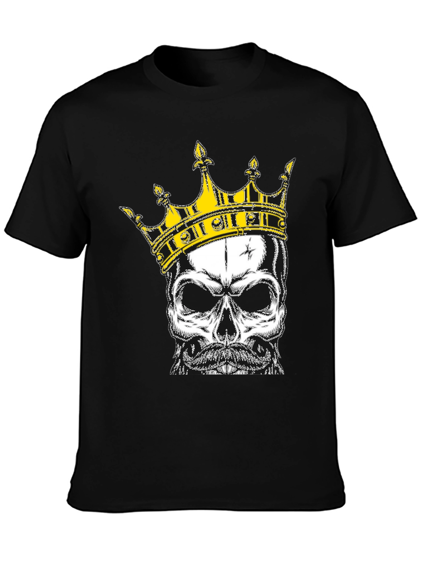Black Skull King Graphic Tee - Black T-Shirt view 3