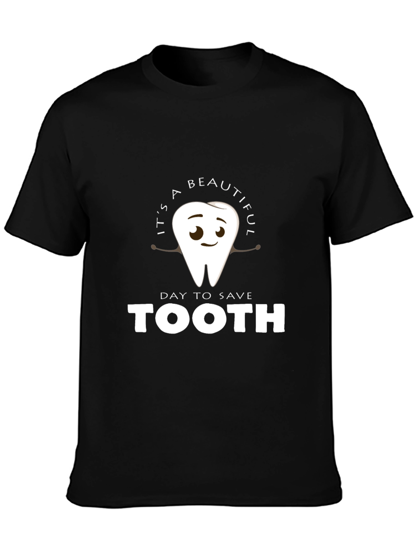 Black Funny Dental Hygienist T-Shirt: Save a Tooth view 3