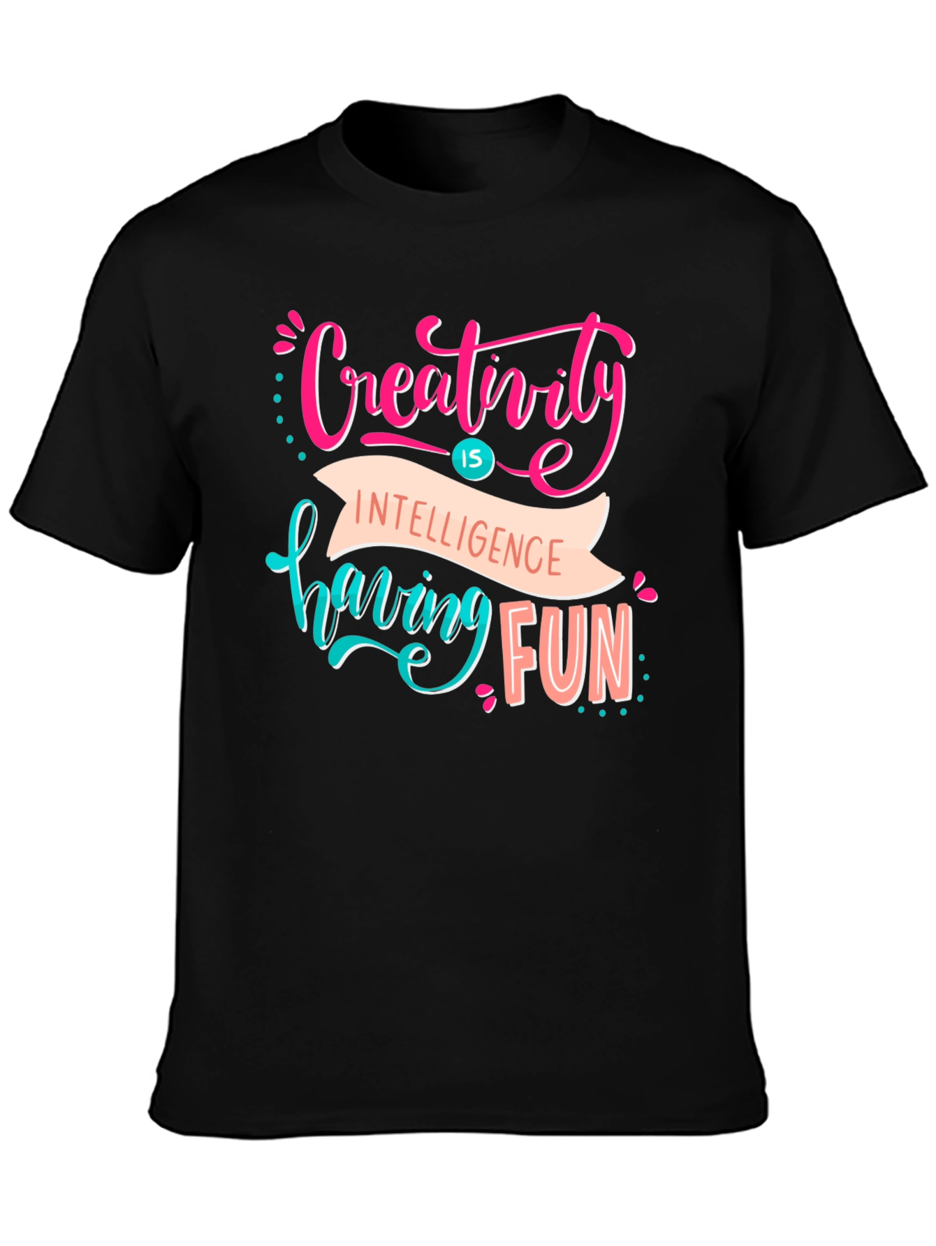 Black Creativity T-Shirt - Fun, Stylish Design view 3