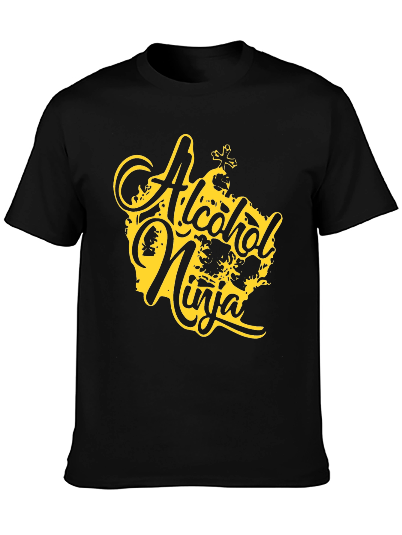 Black Alcohol Ninja Black Graphic Tee view 3