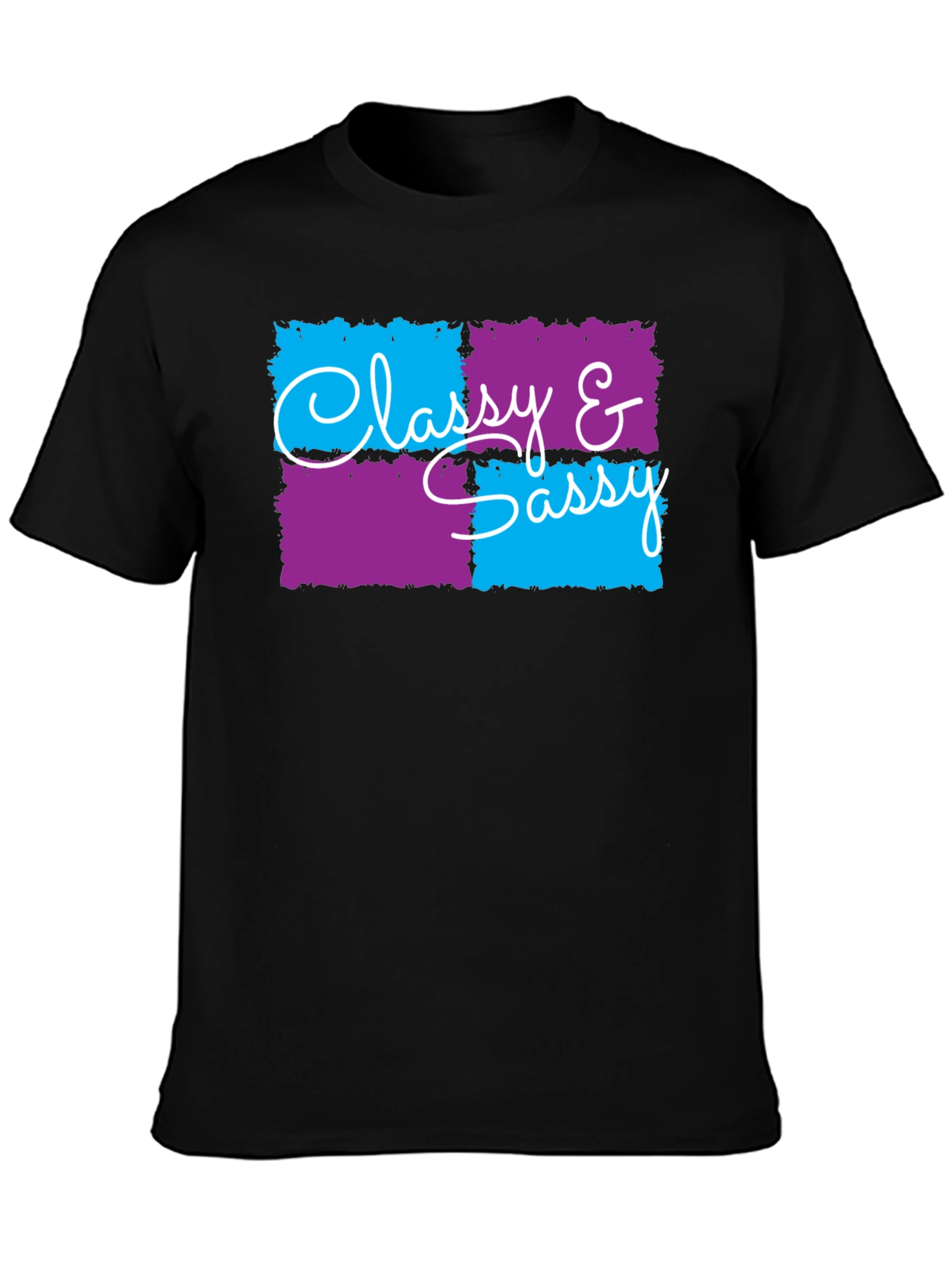 Black Classy & Sassy Graphic T-Shirt - Trendy Design view 3