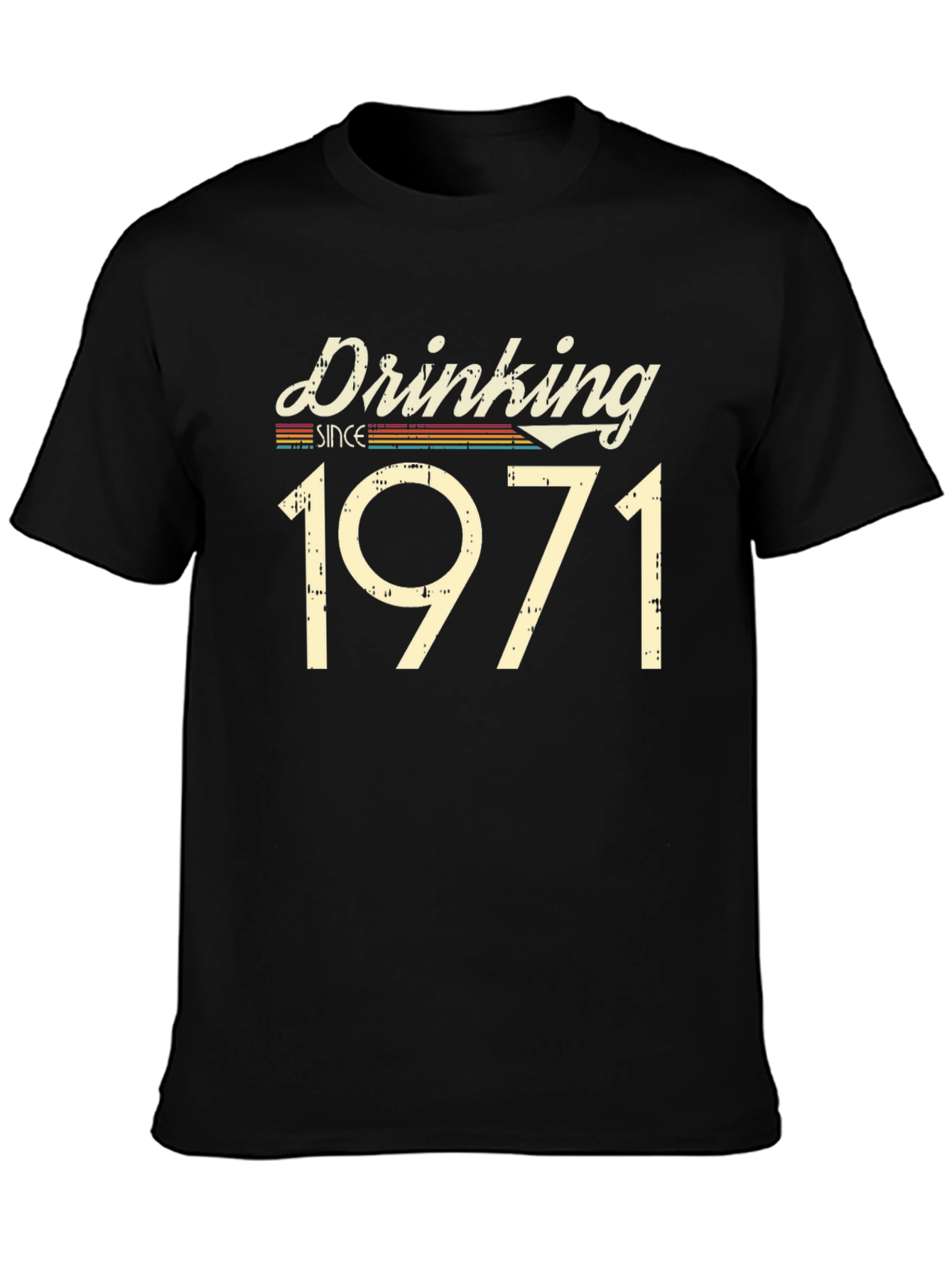 Drinking Since 1971 Graphic Tee - Black - 3