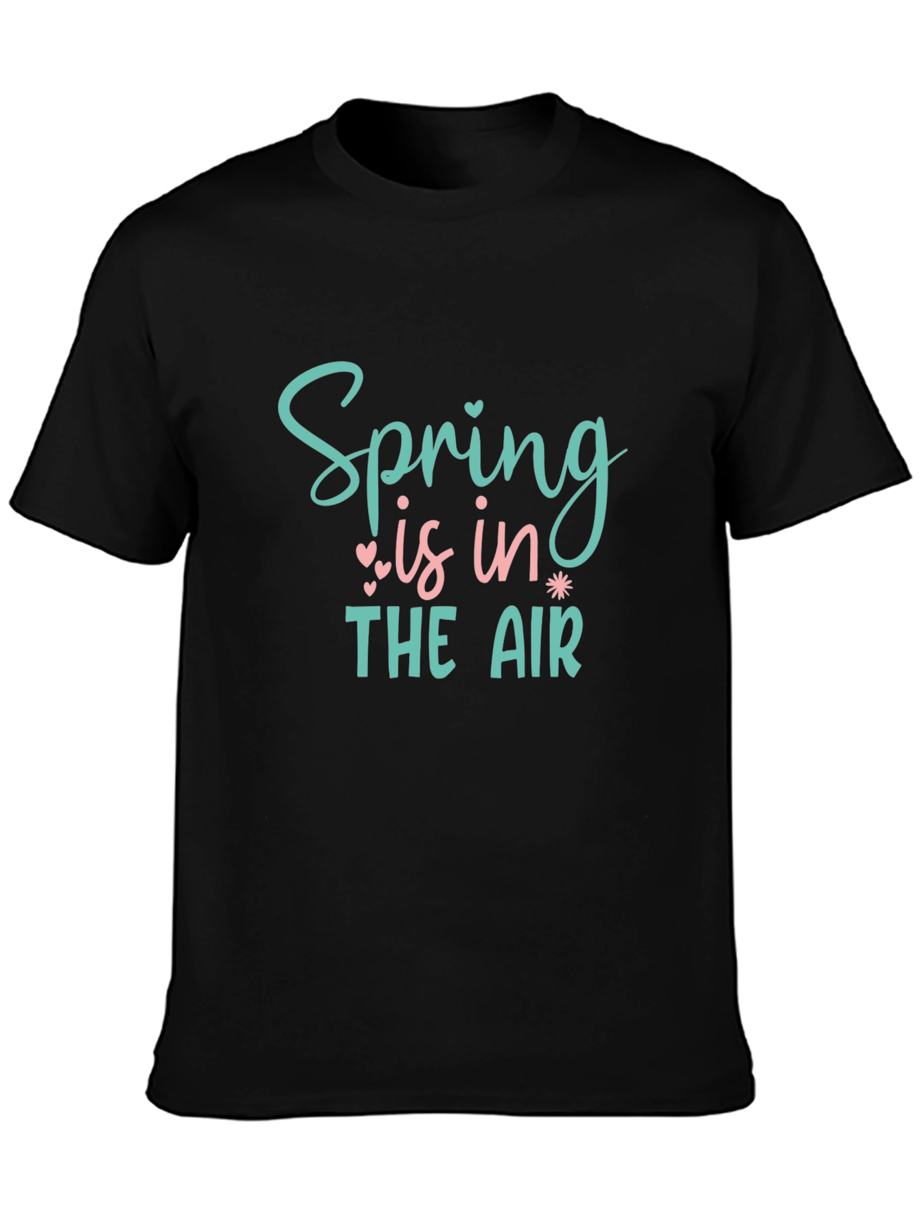 Black Spring is in the Air Graphic Tee - Black view 3