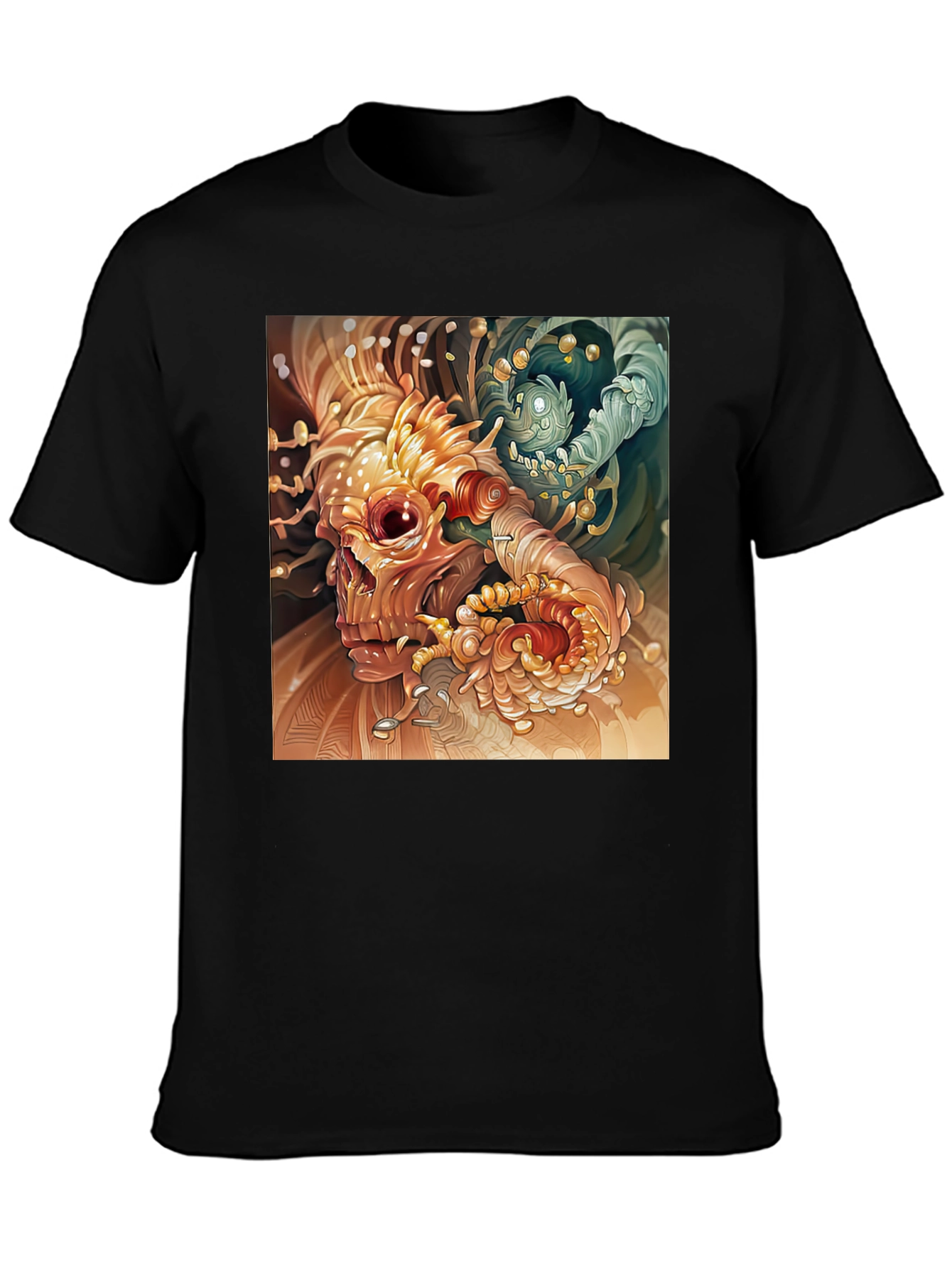 Black Skull Art Graphic Tee - Unique Design view 3