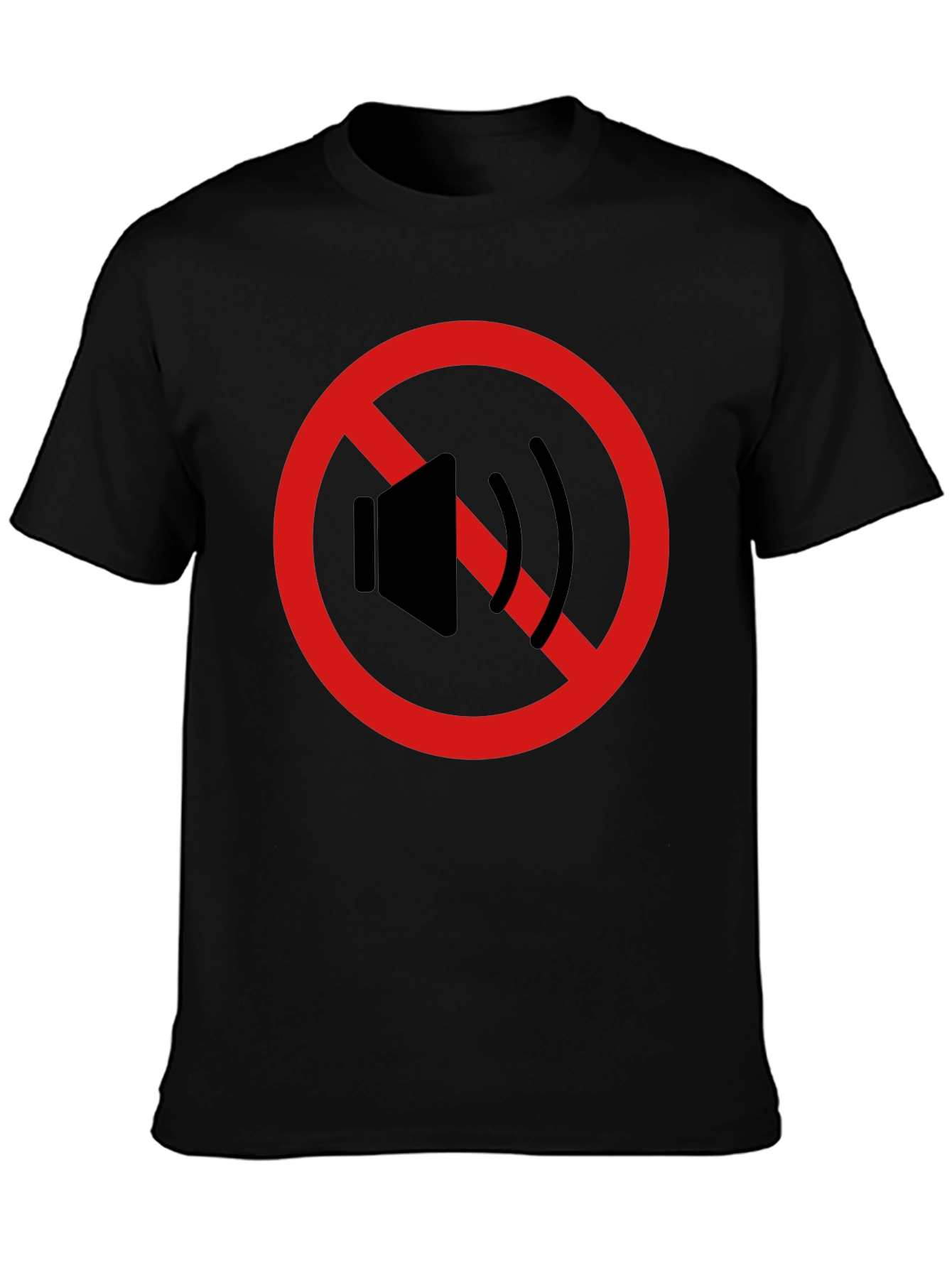 Black Silence Please T-Shirt - Anti-Noise Graphic Tee view 3