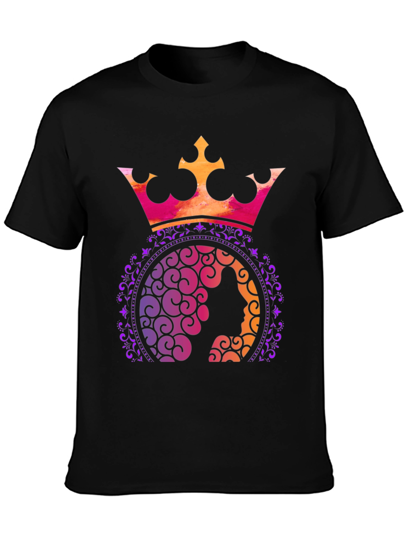 Black Queen Crown Graphic T-Shirt - Stylish Tee view 3
