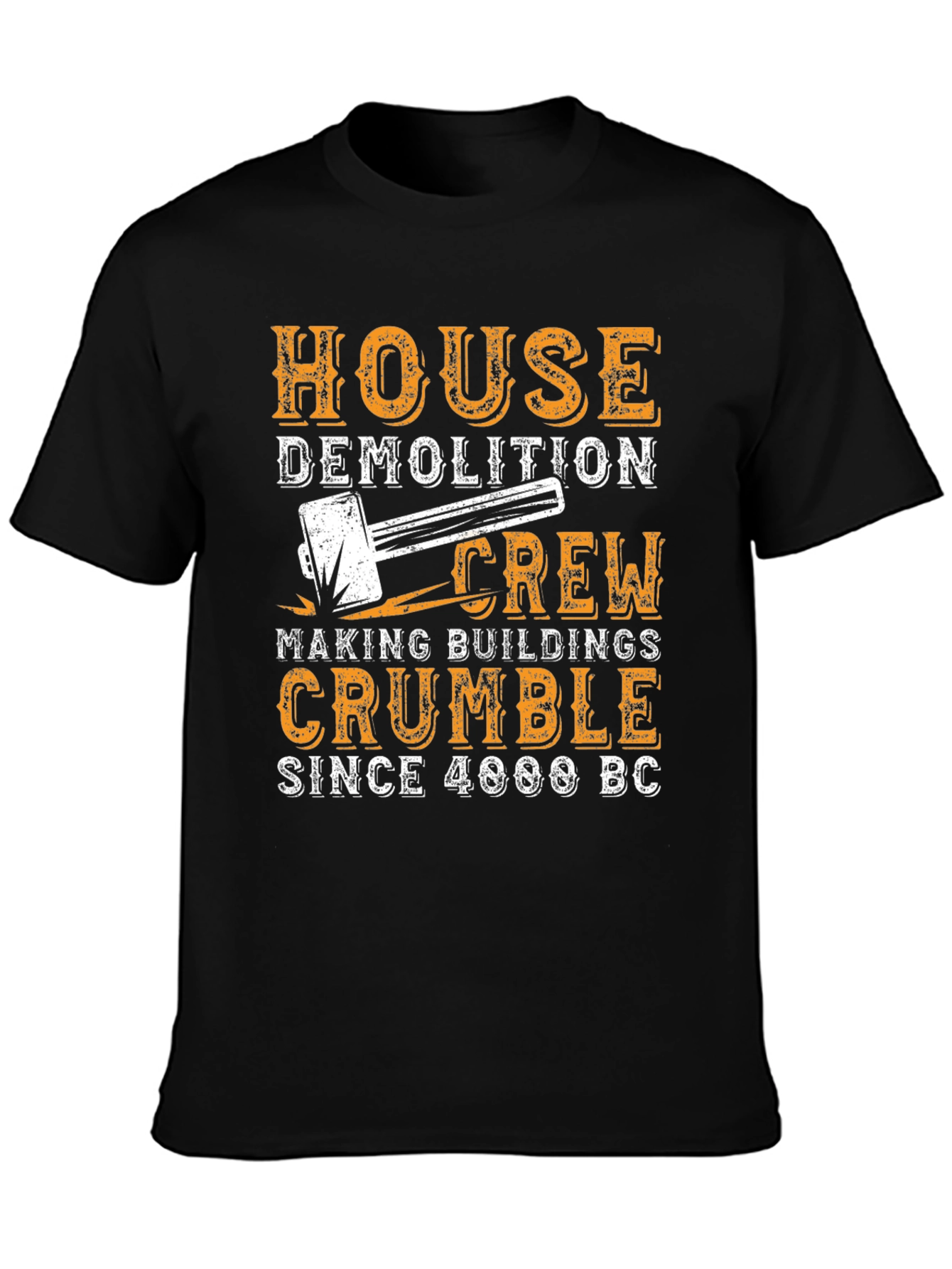 Black House Demolition Crew T-Shirt - Funny Construction Tee view 3