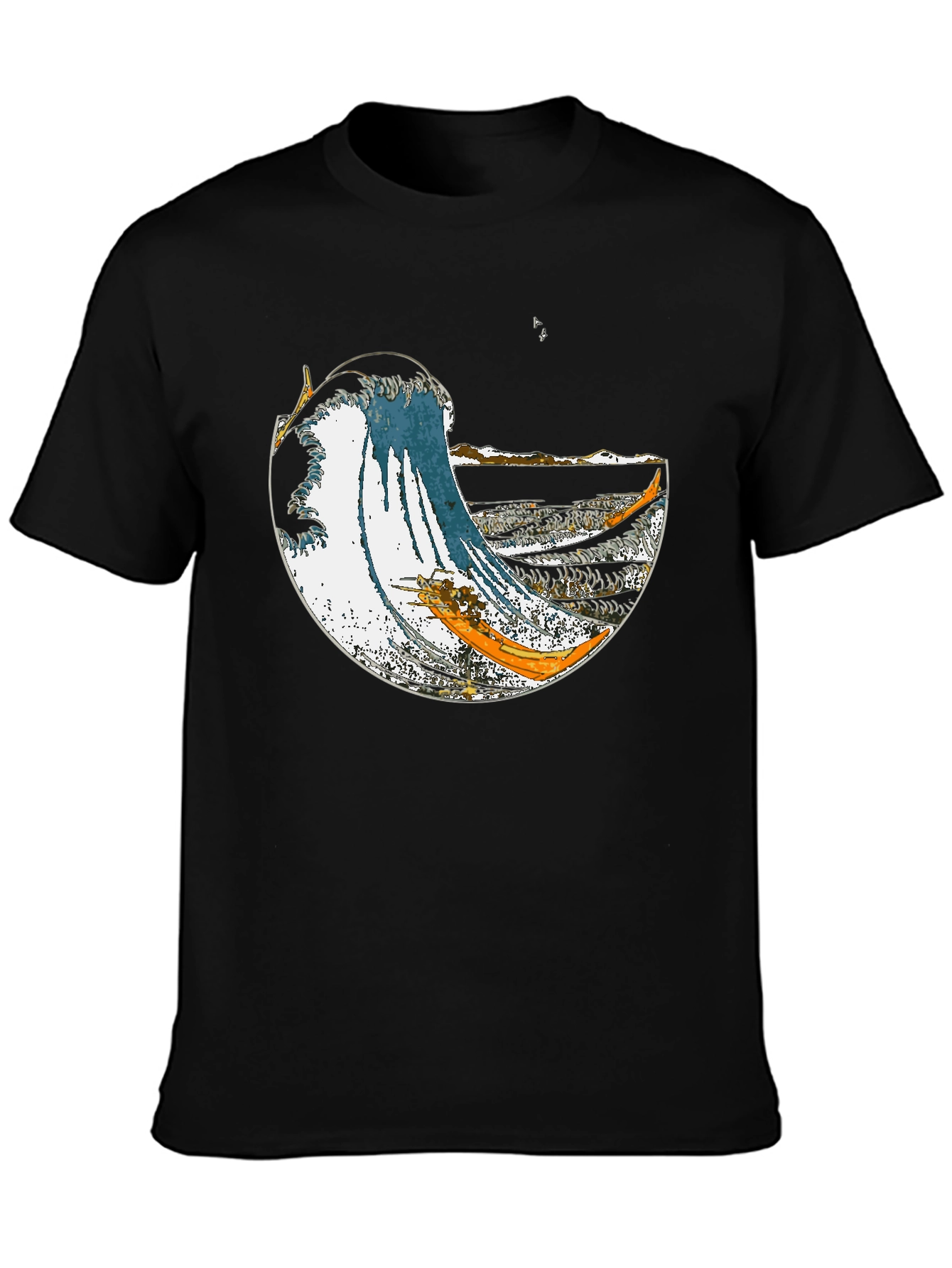 Great Wave Graphic Tee - Stylish Cotton Blend - 3