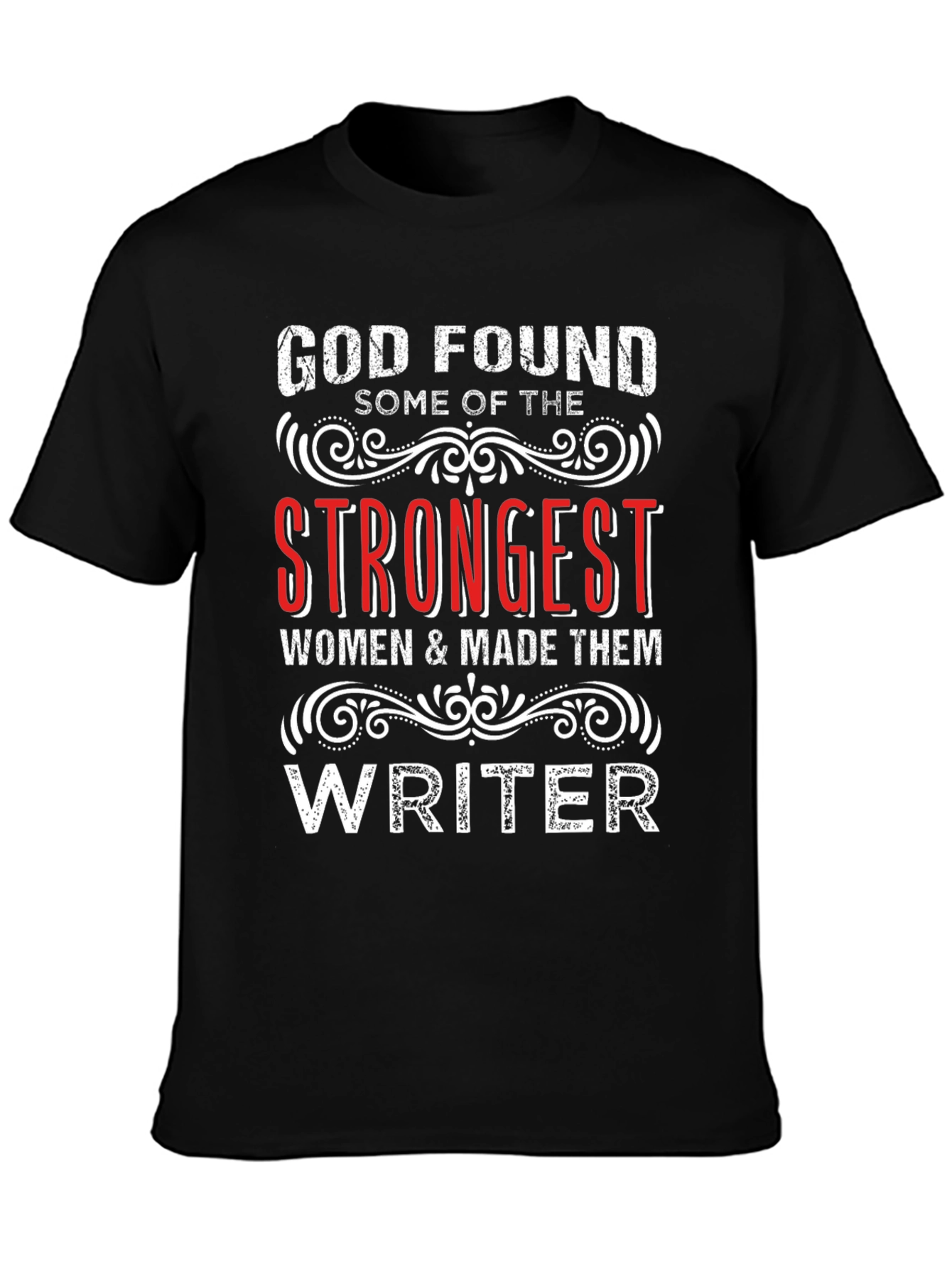 Black God Found Strongest Women Writer T-Shirt view 3